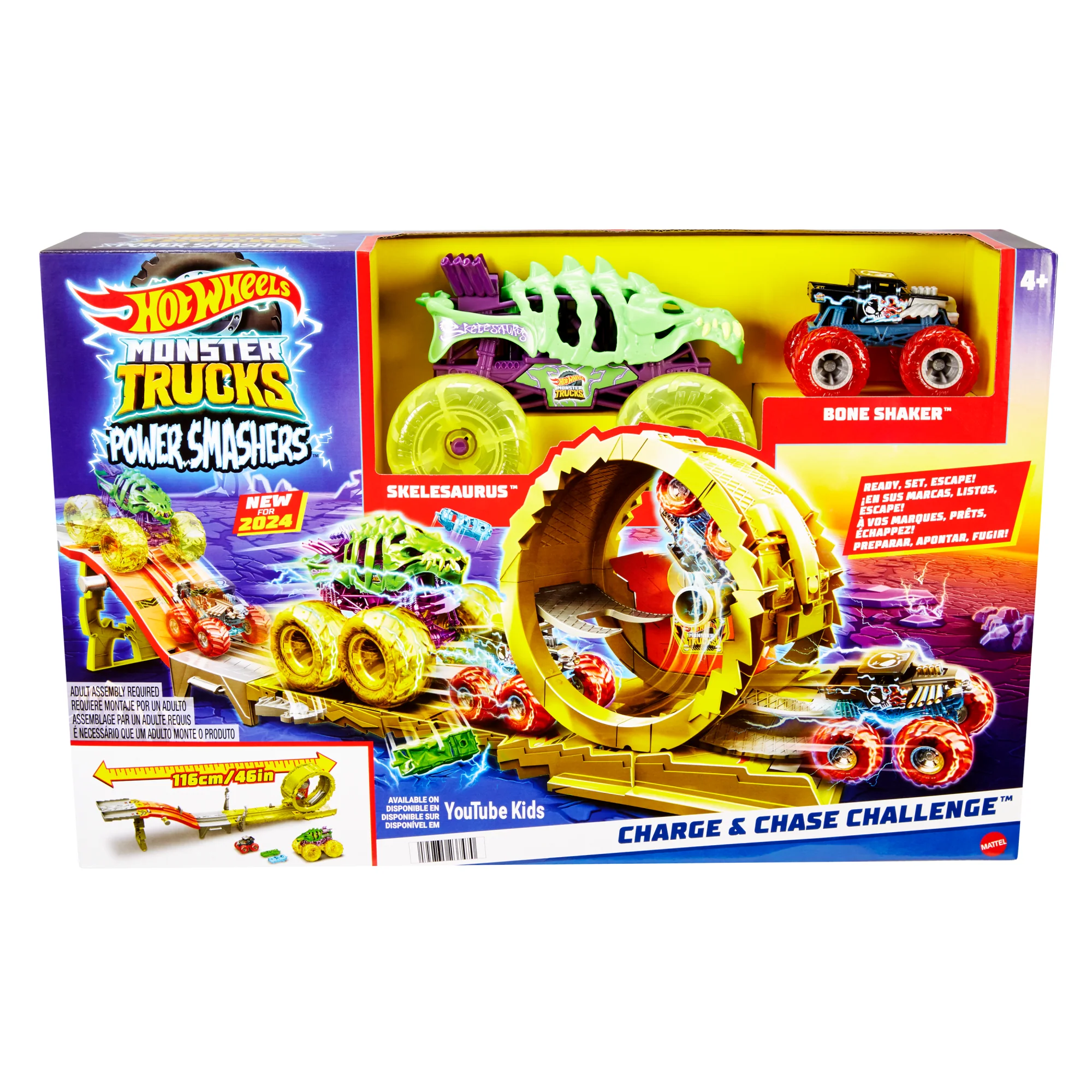 Hot Wheels Monster Trucks Pista de Brinquedo Arena Energia de Demolição Recarregue energia e destrua! - Image 6