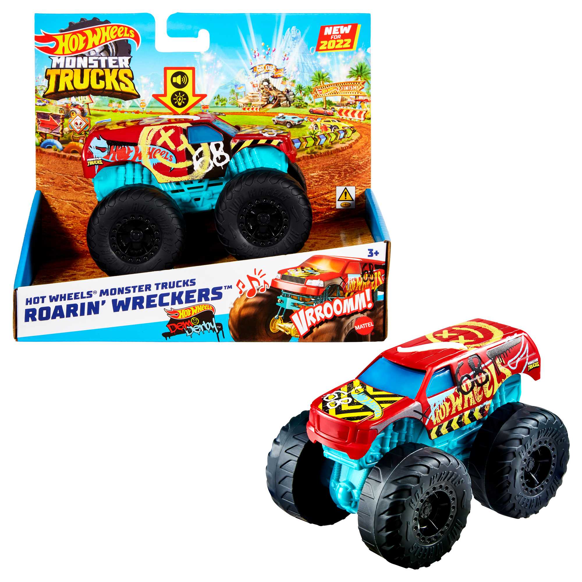 Hot Wheels Monster Trucks Roarin' Wreckers Demo Derby