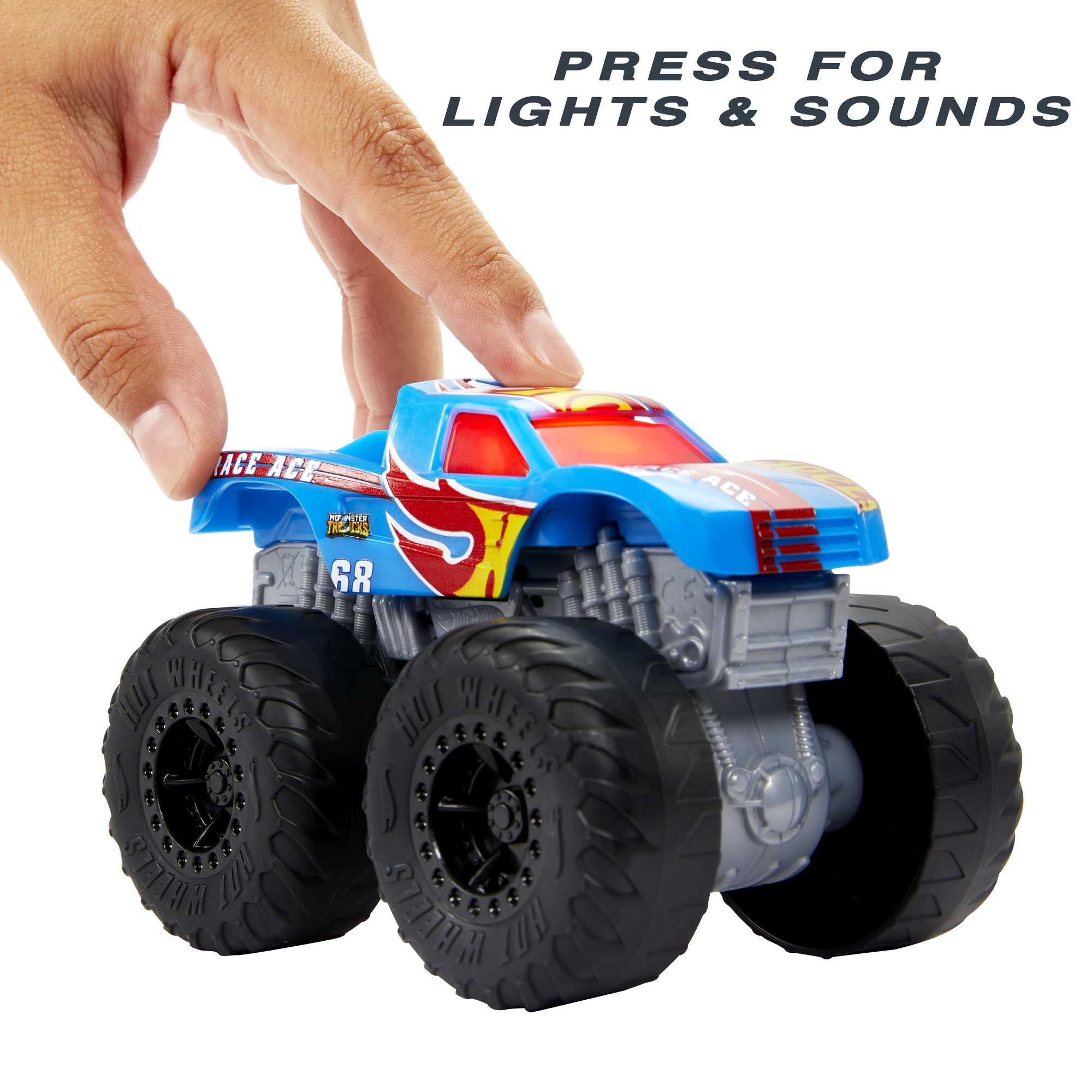 Hot Wheels Monster Trucks Roarin’ Wreckers Trucks, With Lights & Sounds - Image 3