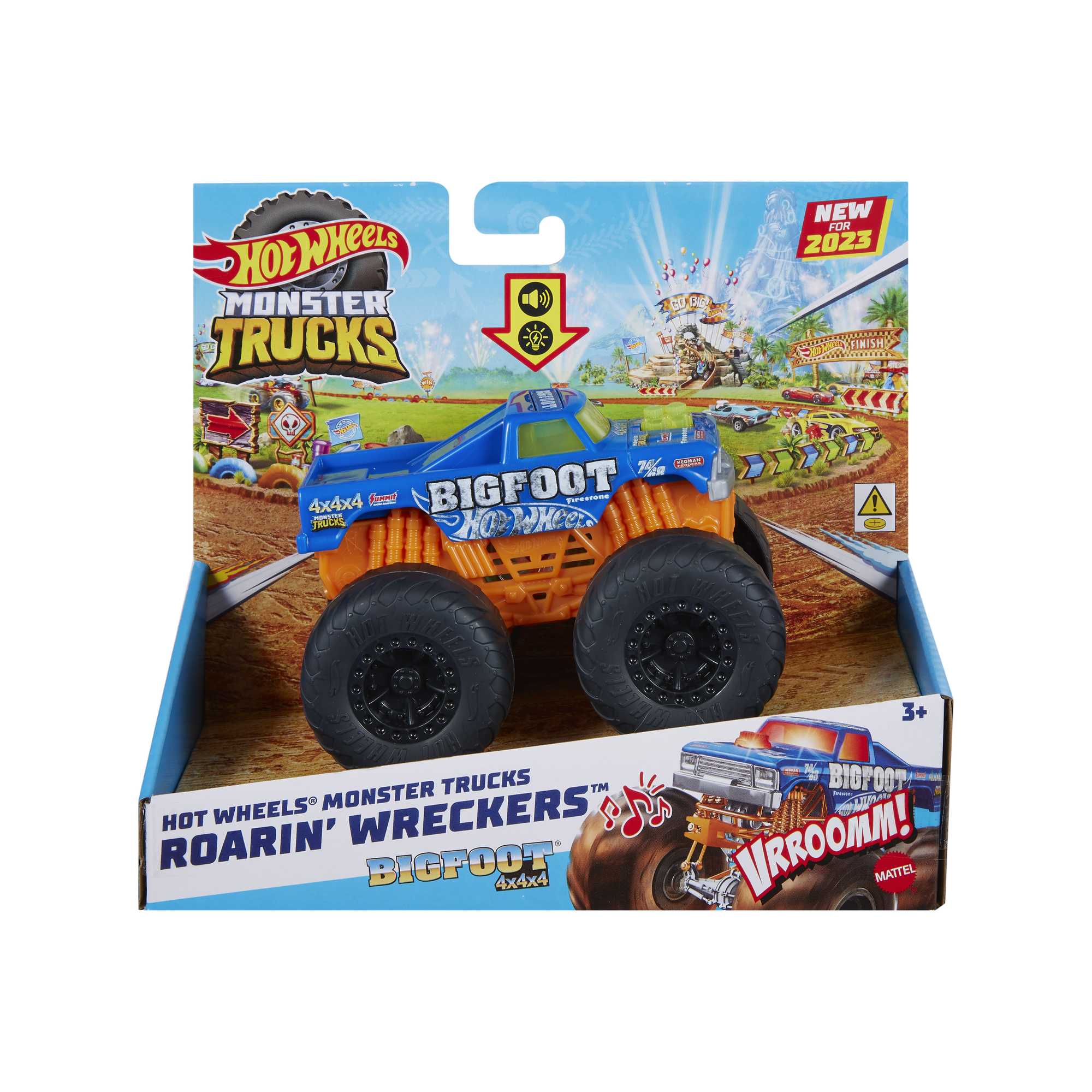 Hot Wheels Monster Trucks Roarin' Wreckers Véhicule Bigfoot - Image 4