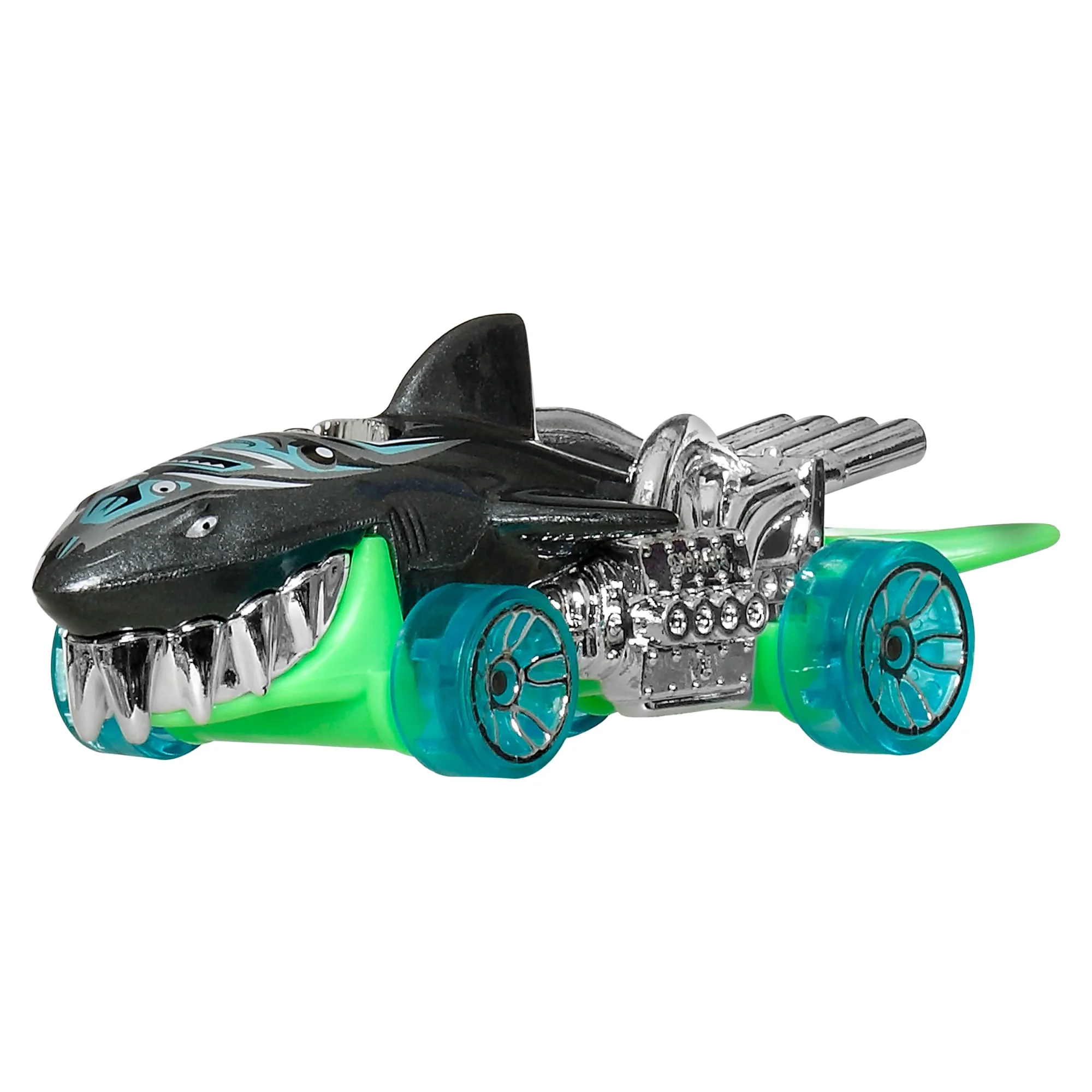 Hot Wheels Monster Trucks Sharks vs Dinos Multipack With 2 Big Rigs, 2 Toy Trucks & 2 Toy Cars - Image 3