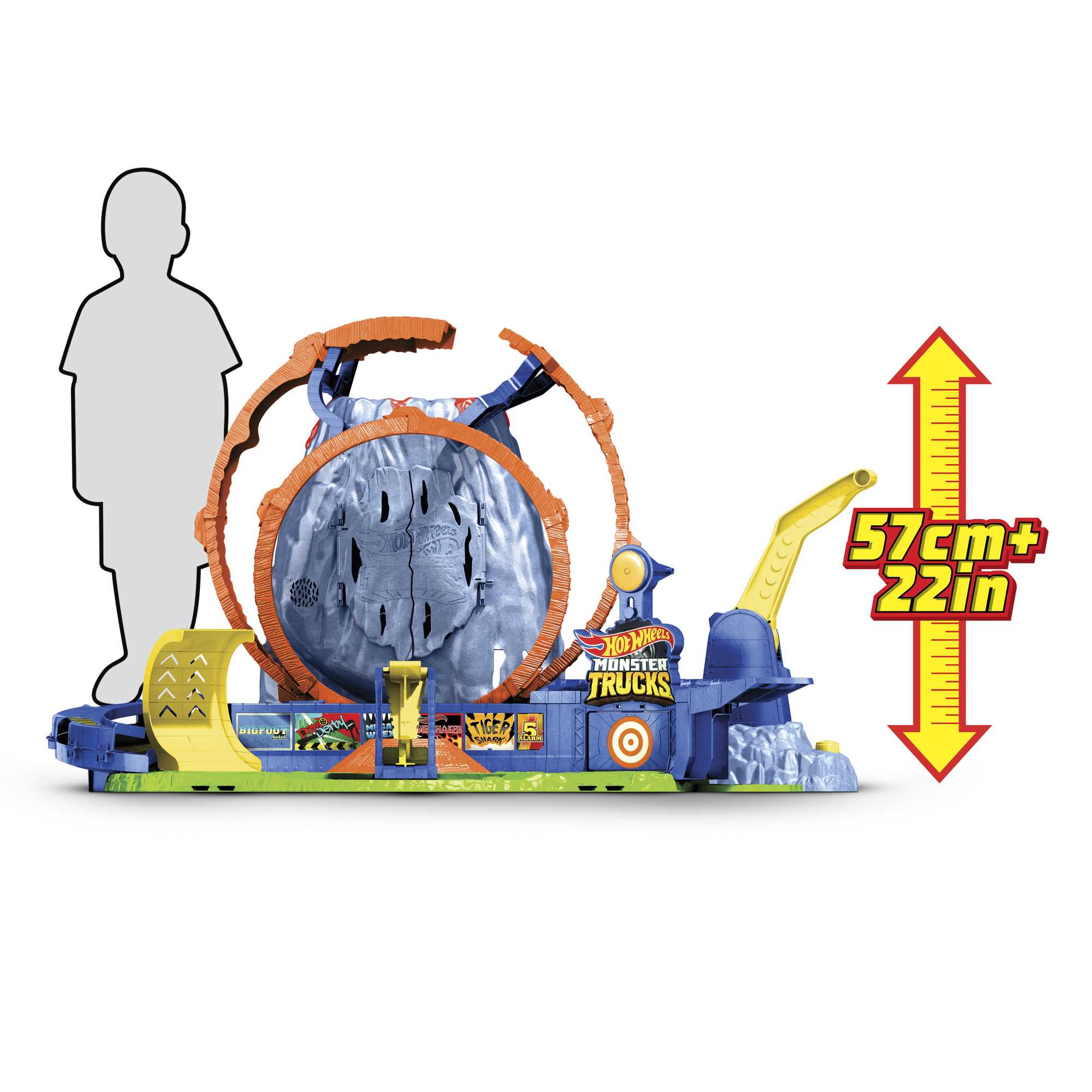 Hot Wheels Monster Trucks T-Rex Volcano Arena - Image 3
