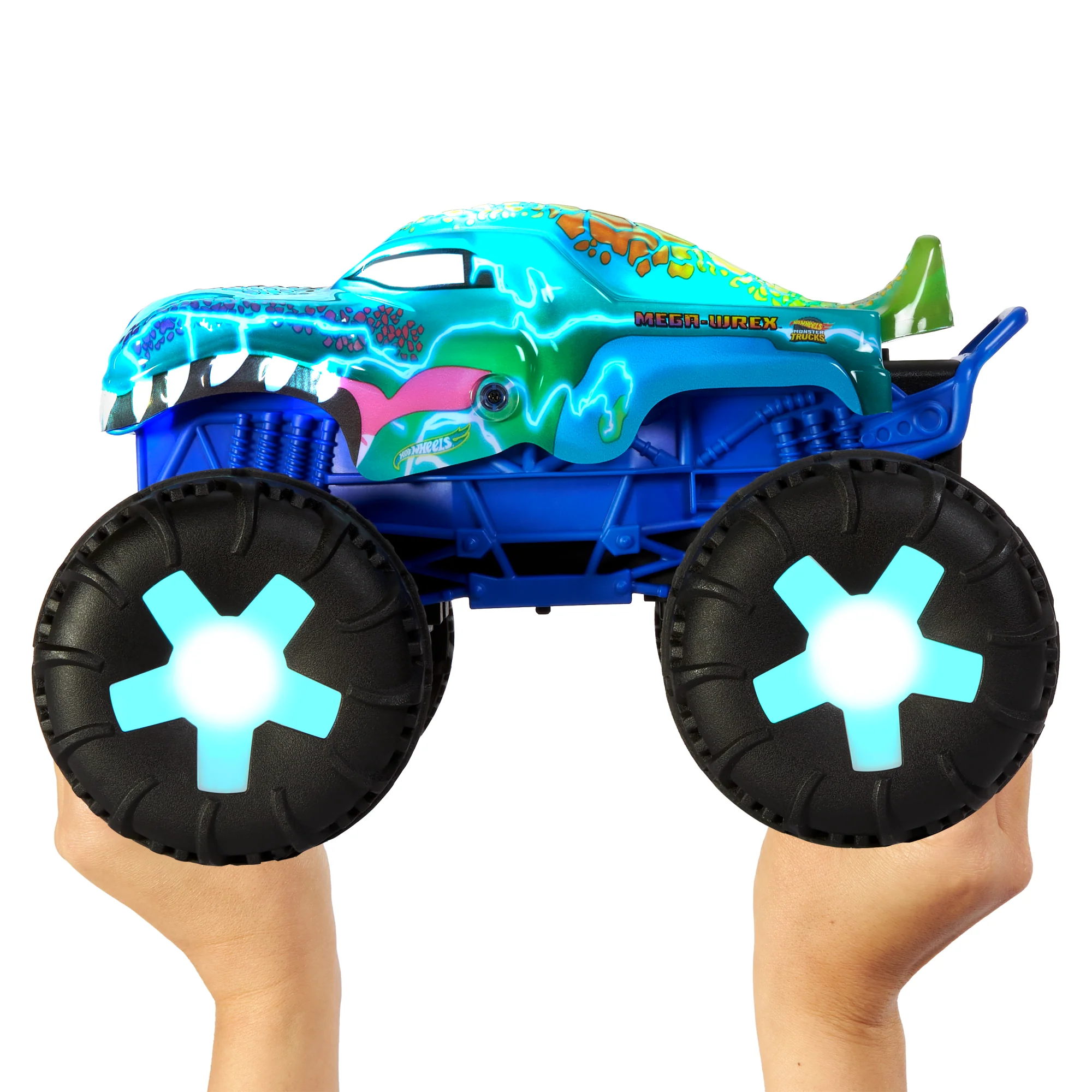 Hot Wheels Monster Trucks Vehículo a Control Remoto Mega Wrex Luces y Sonidos Escala 1:15 - Image 3