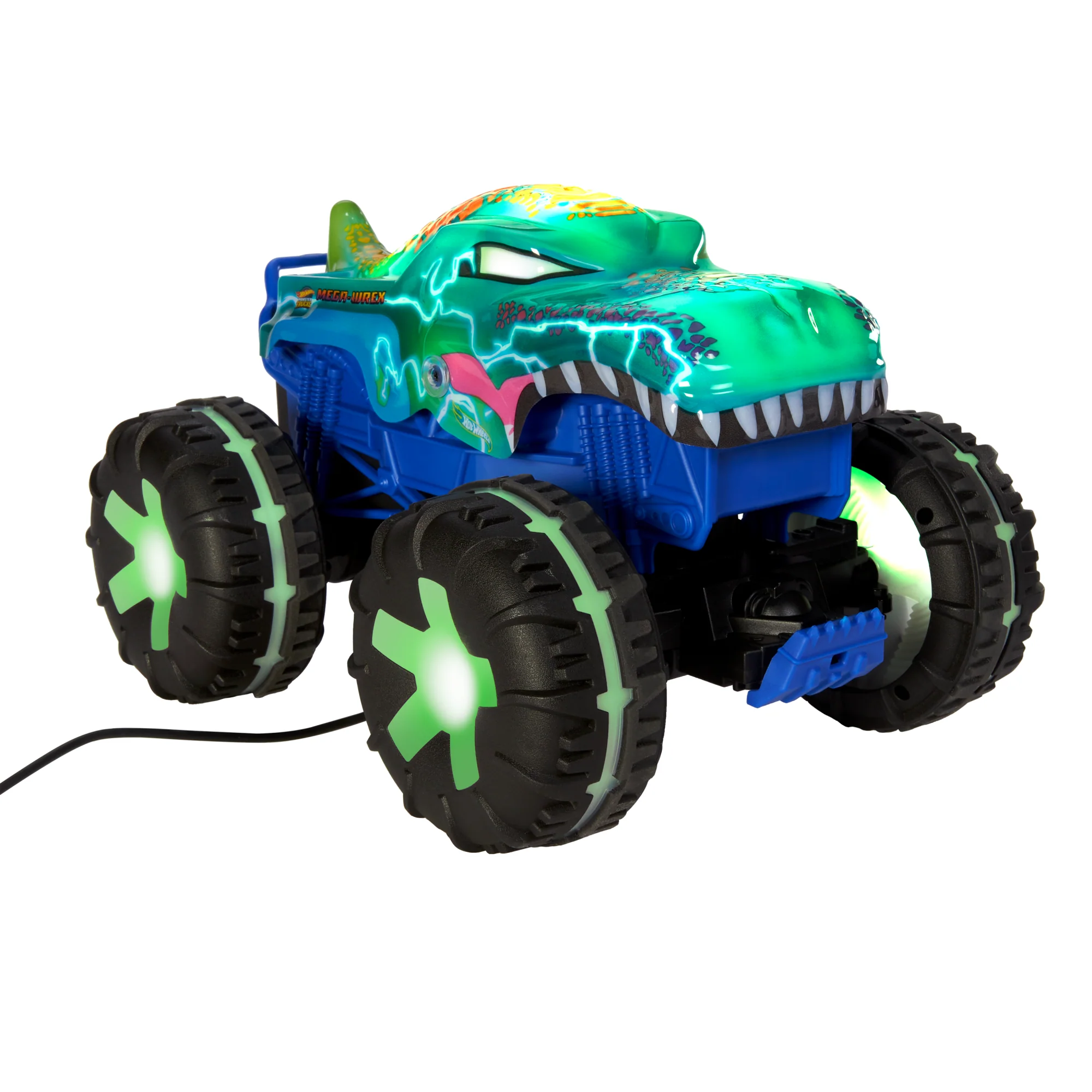 Hot Wheels Monster Trucks Vehículo a Control Remoto Mega Wrex Luces y Sonidos Escala 1:15 - Image 5