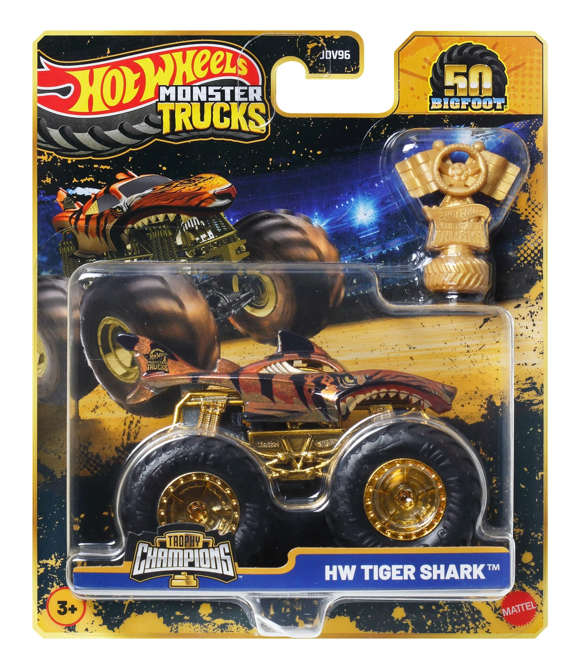 Hot Wheels Monster Trucks Vehículo de Juguete Auto Sorpresa Campeonato de Bigfoot Escala 1:64 - Image 3