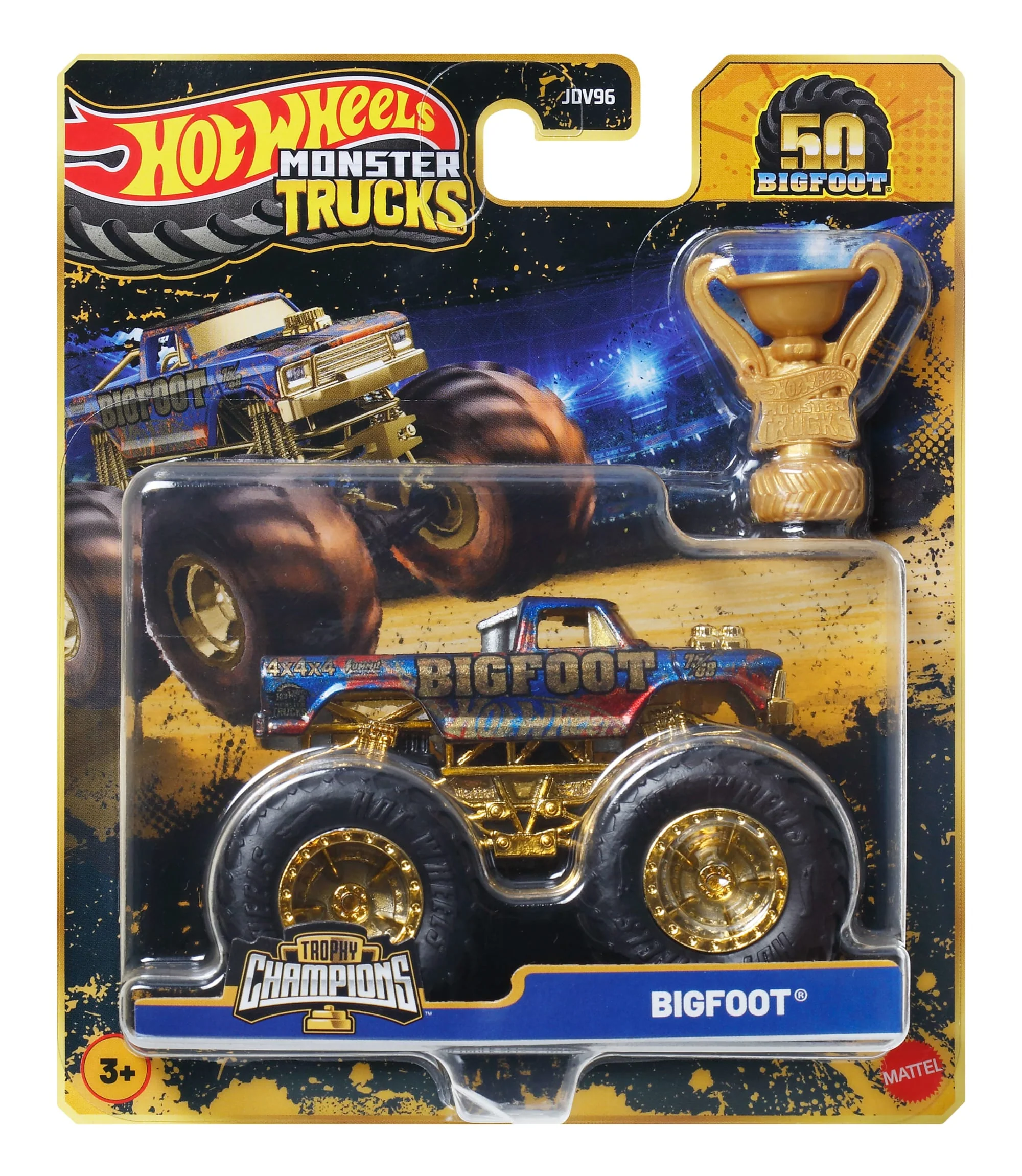 Hot Wheels Monster Trucks Vehículo de Juguete Auto Sorpresa Campeonato de Bigfoot Escala 1:64 - Image 4