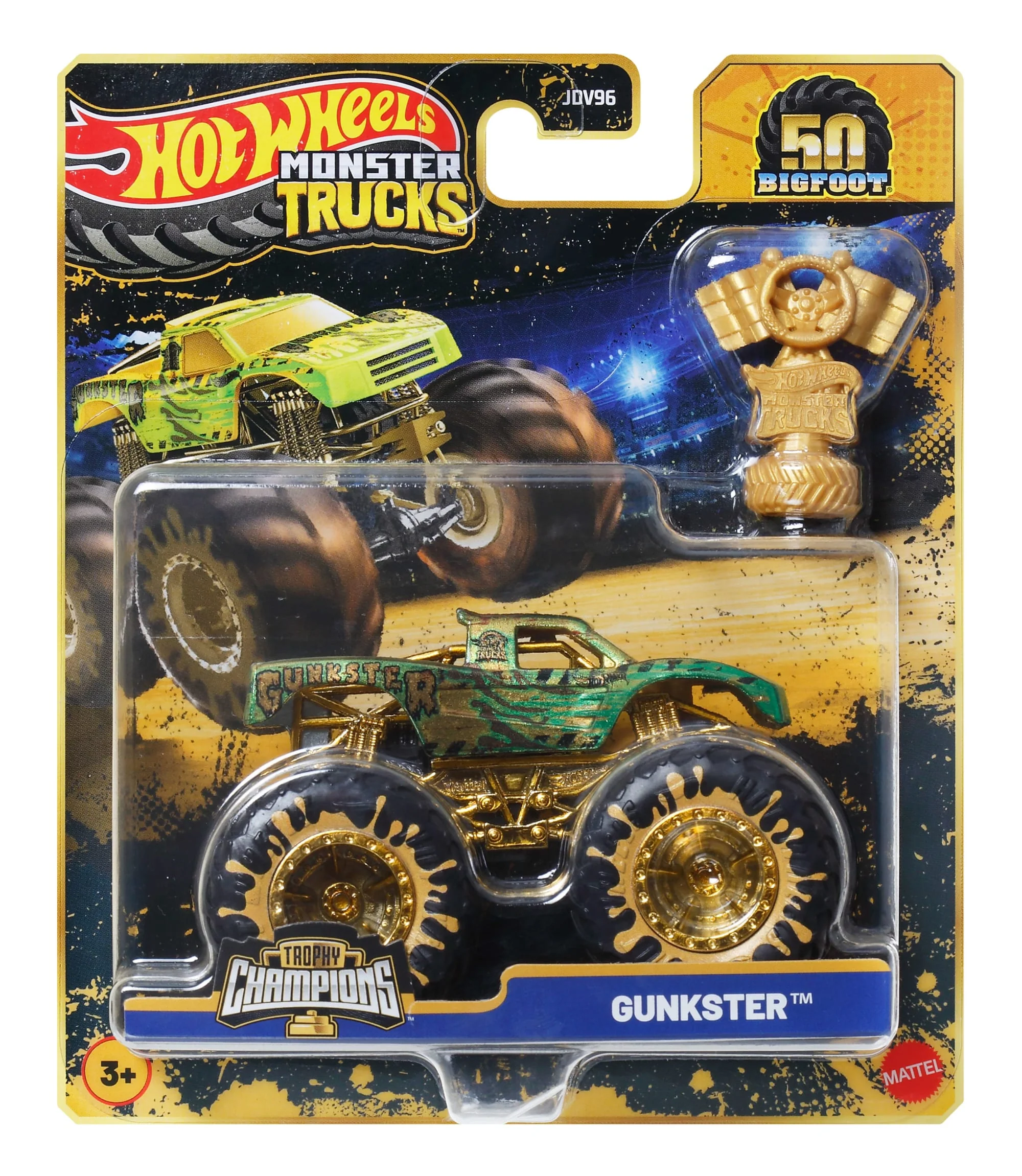 Hot Wheels Monster Trucks Vehículo de Juguete Auto Sorpresa Campeonato de Bigfoot Escala 1:64 - Image 6