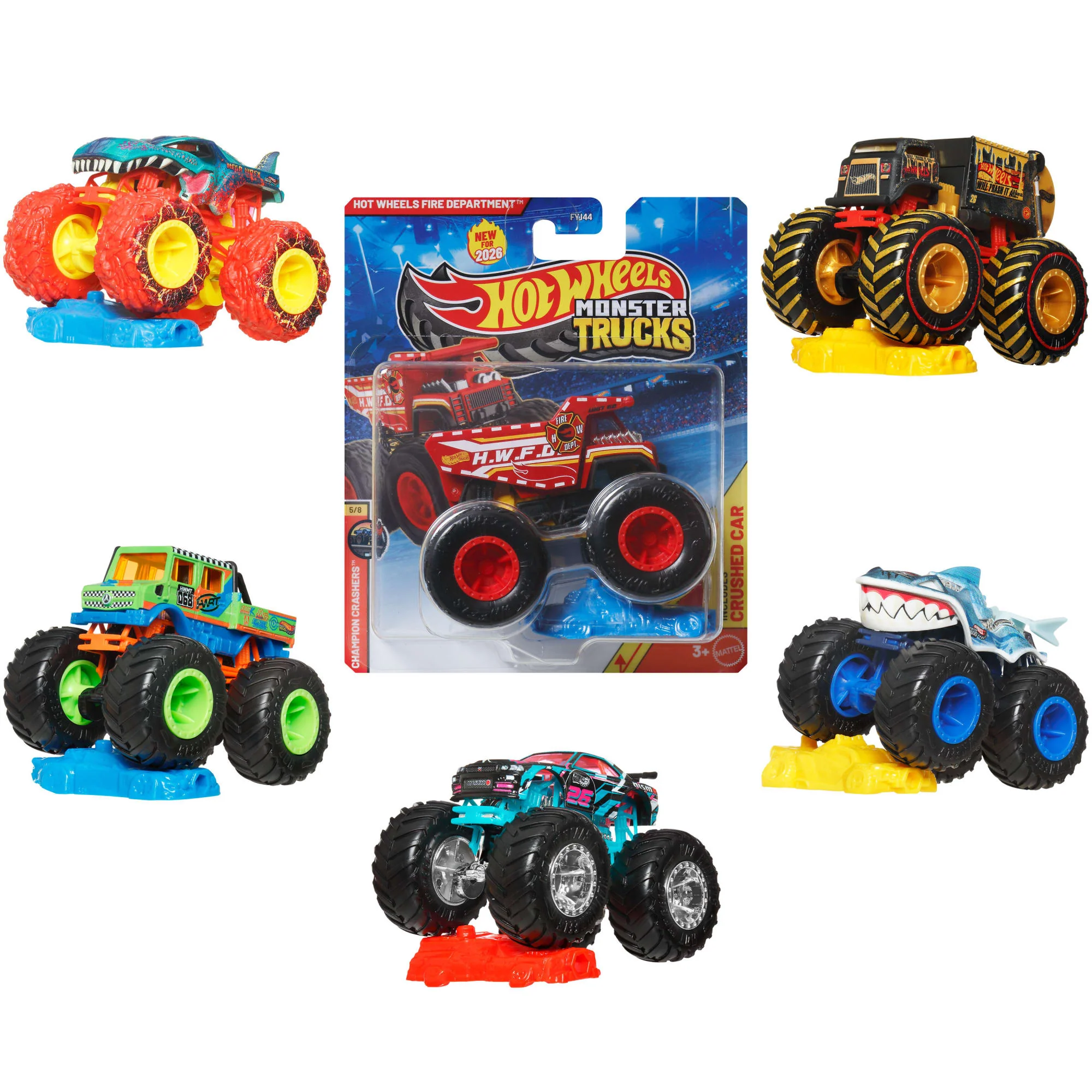 Hot Wheels Monster Trucks Vehículo de Juguete Auto Sorpresa Escala 1:64