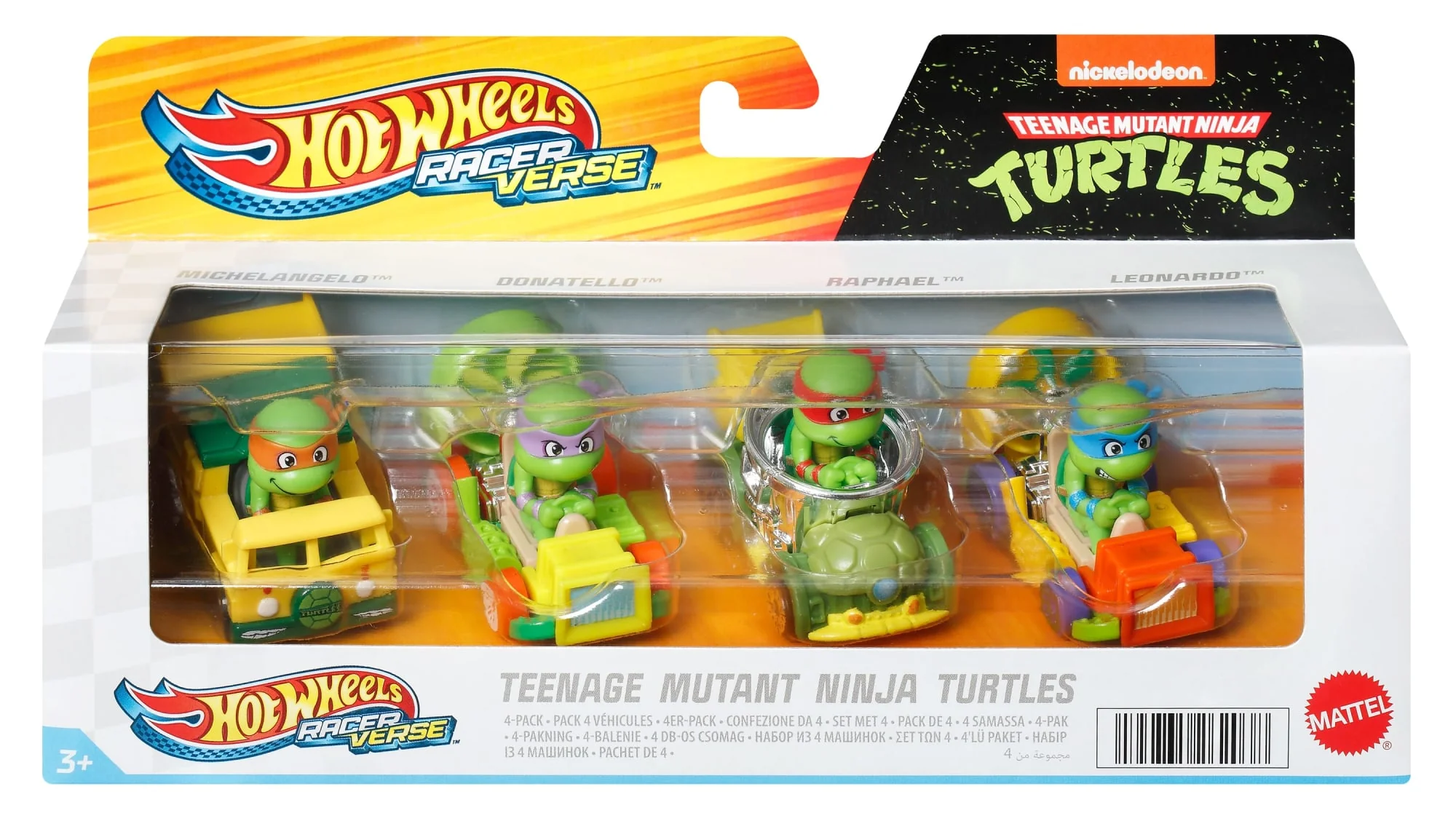 Hot Wheels  Racerverse  Coffret de 4Véhicules  Métal  Culture Pop