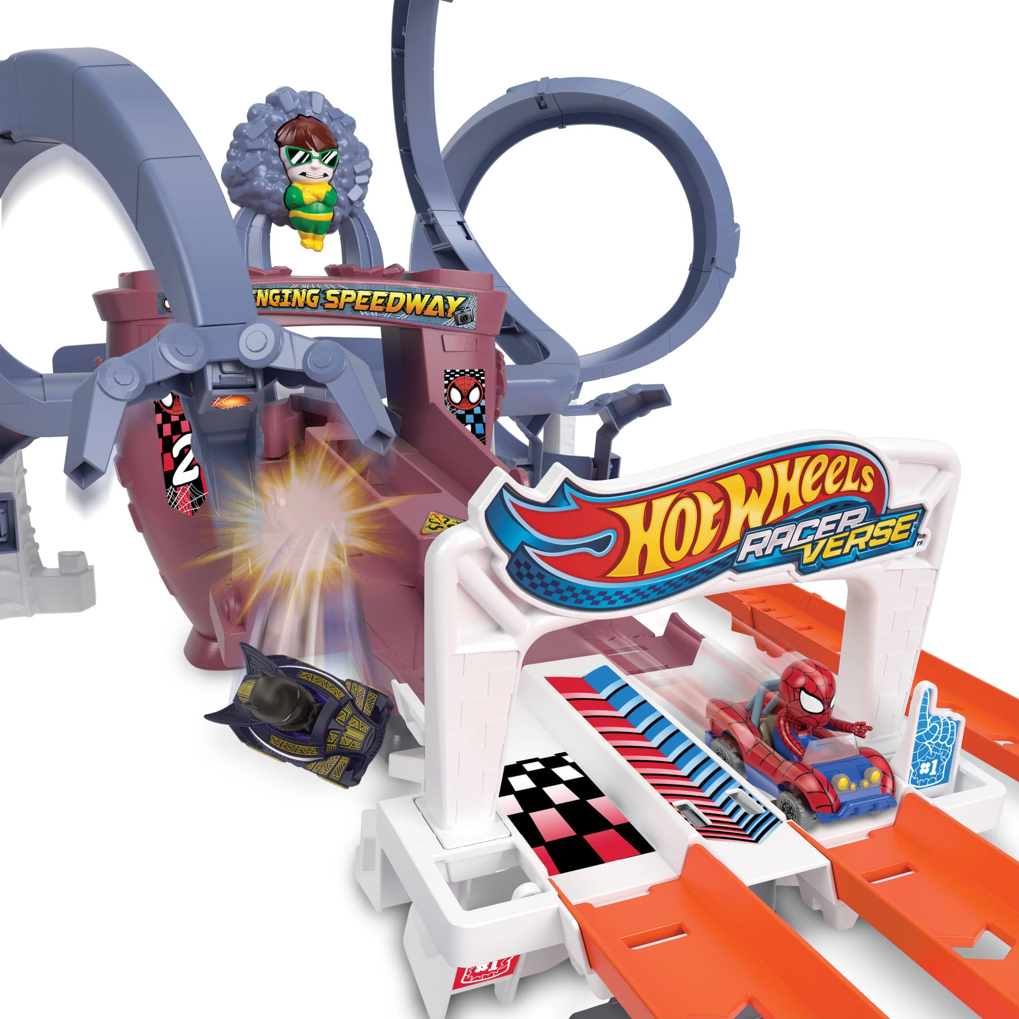 Hot Wheels®-Racerverse-Piste de Course Mobile de Spiderman-Coffret - Image 5