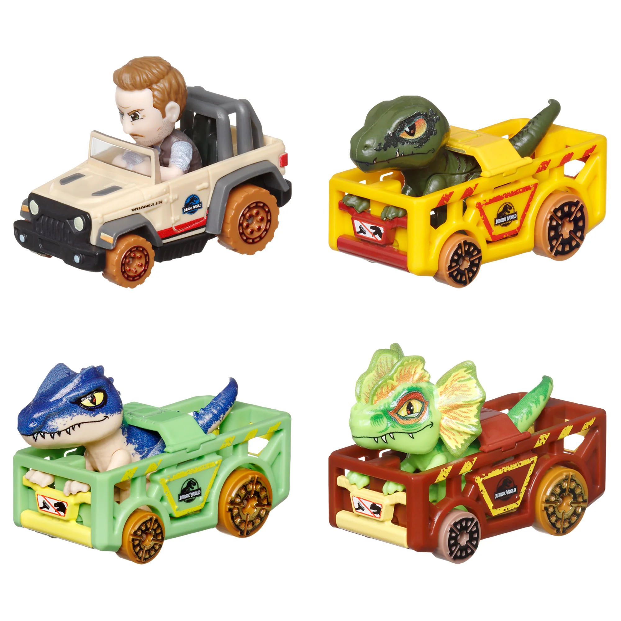Hot Wheels RacerVerse Vehículo de Juguete Cuatro Autos de Carrera Jurassic World - Image 3