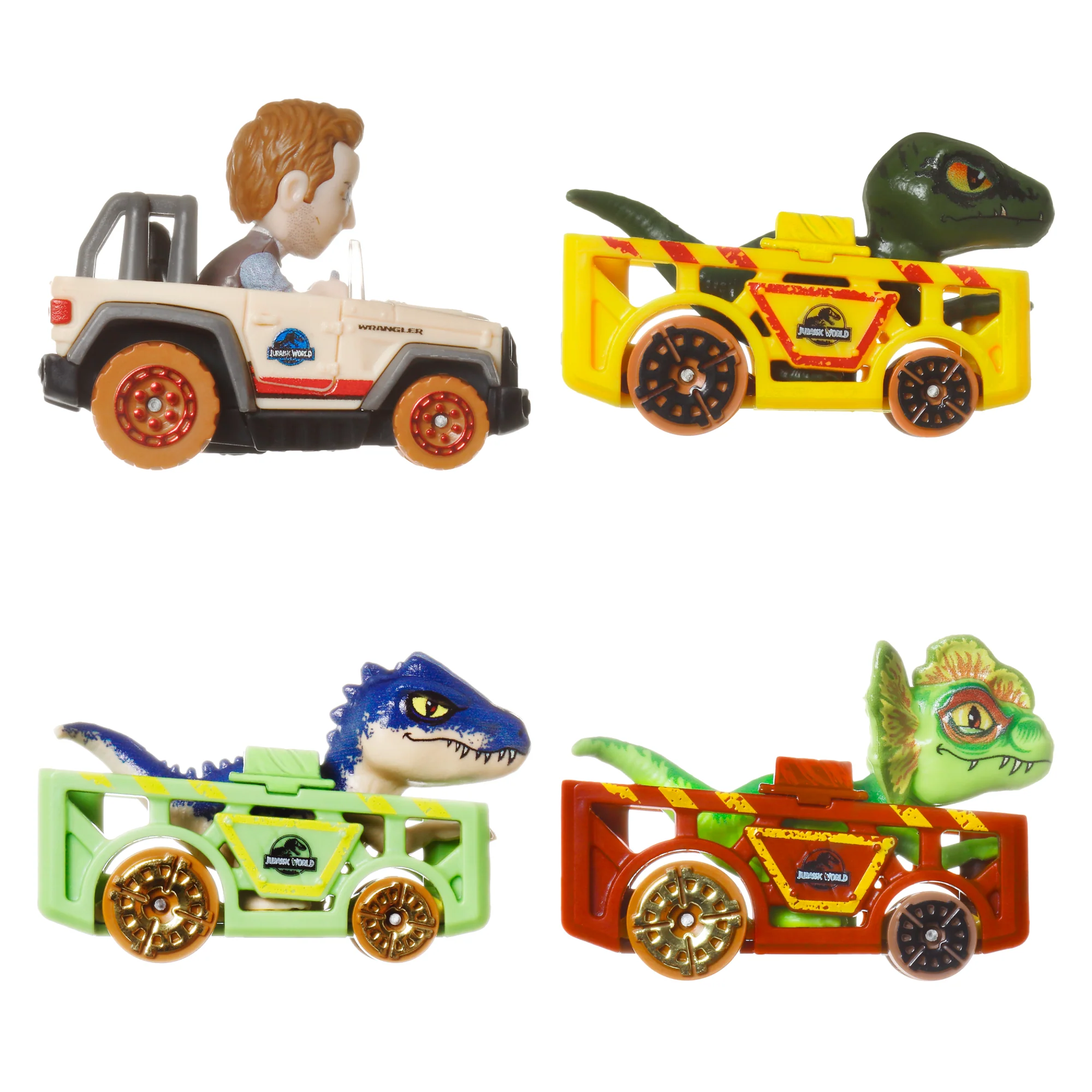 Hot Wheels RacerVerse Vehículo de Juguete Cuatro Autos de Carrera Jurassic World - Image 5