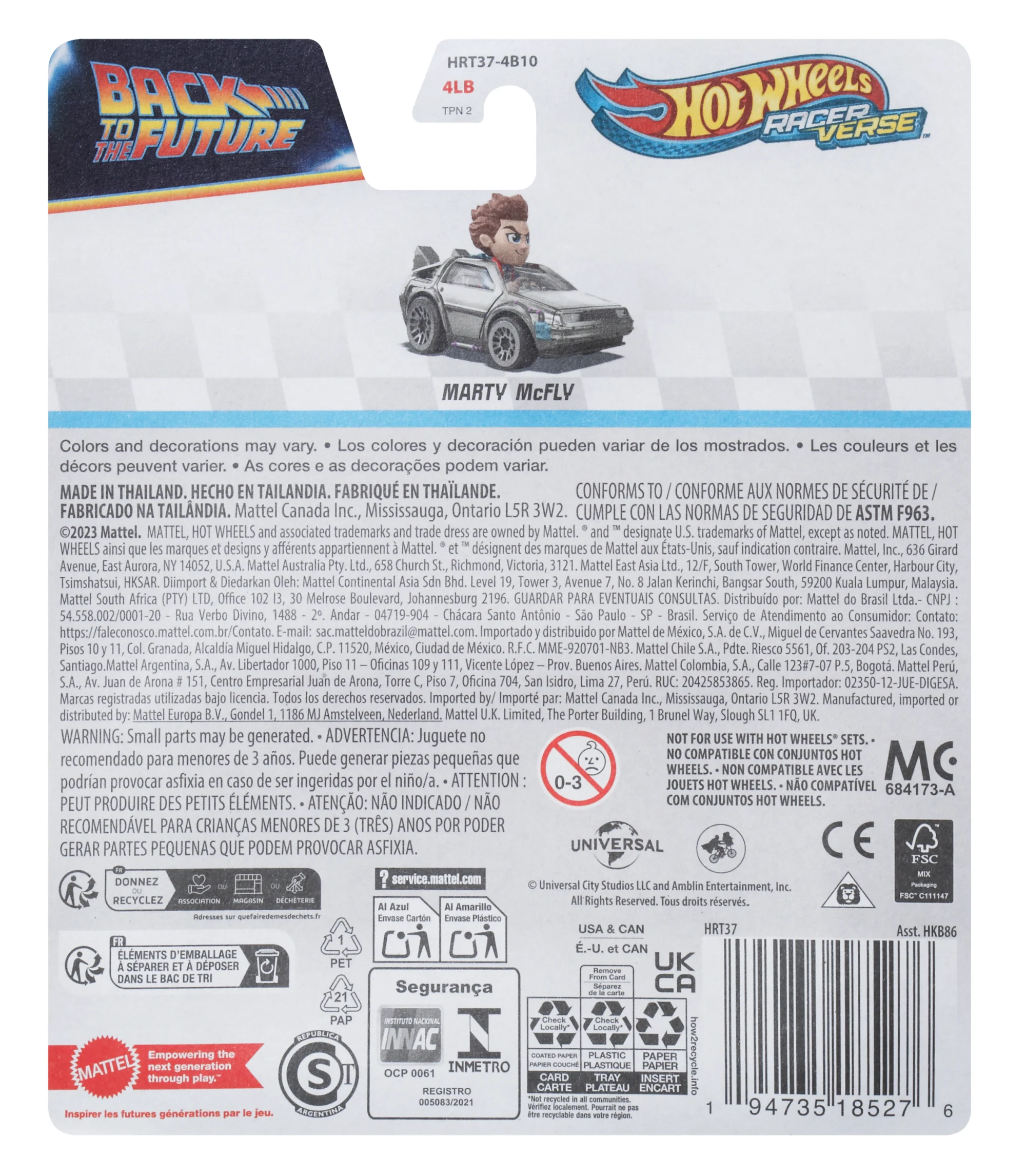 Hot Wheels RacerVerse Vehículo de Juguete Marty McFly - Image 6