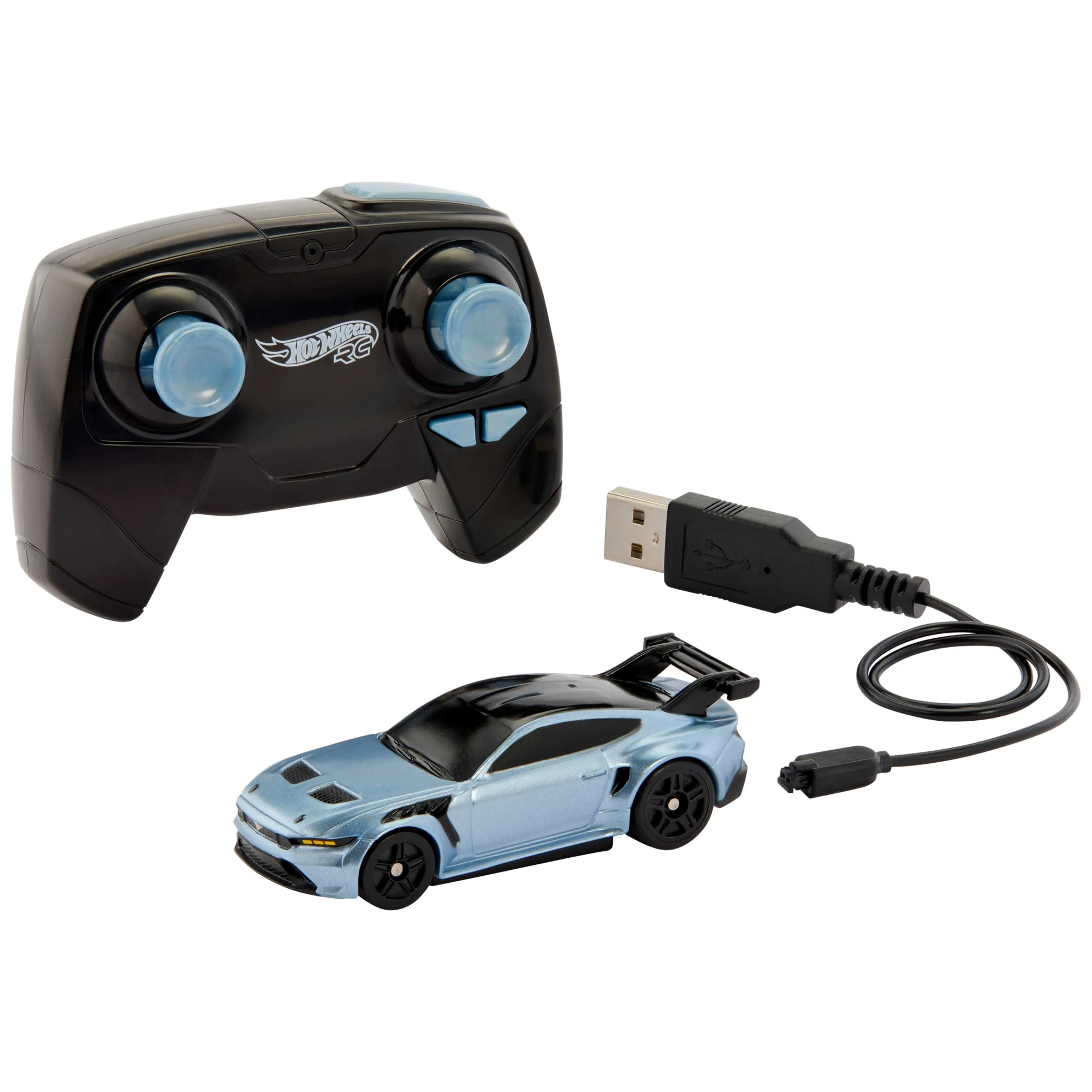 Hot Wheels RC 1:64 Scale Ford Mustang Gtd, Battery-Powered Remote-Control Toy Car - Image 4