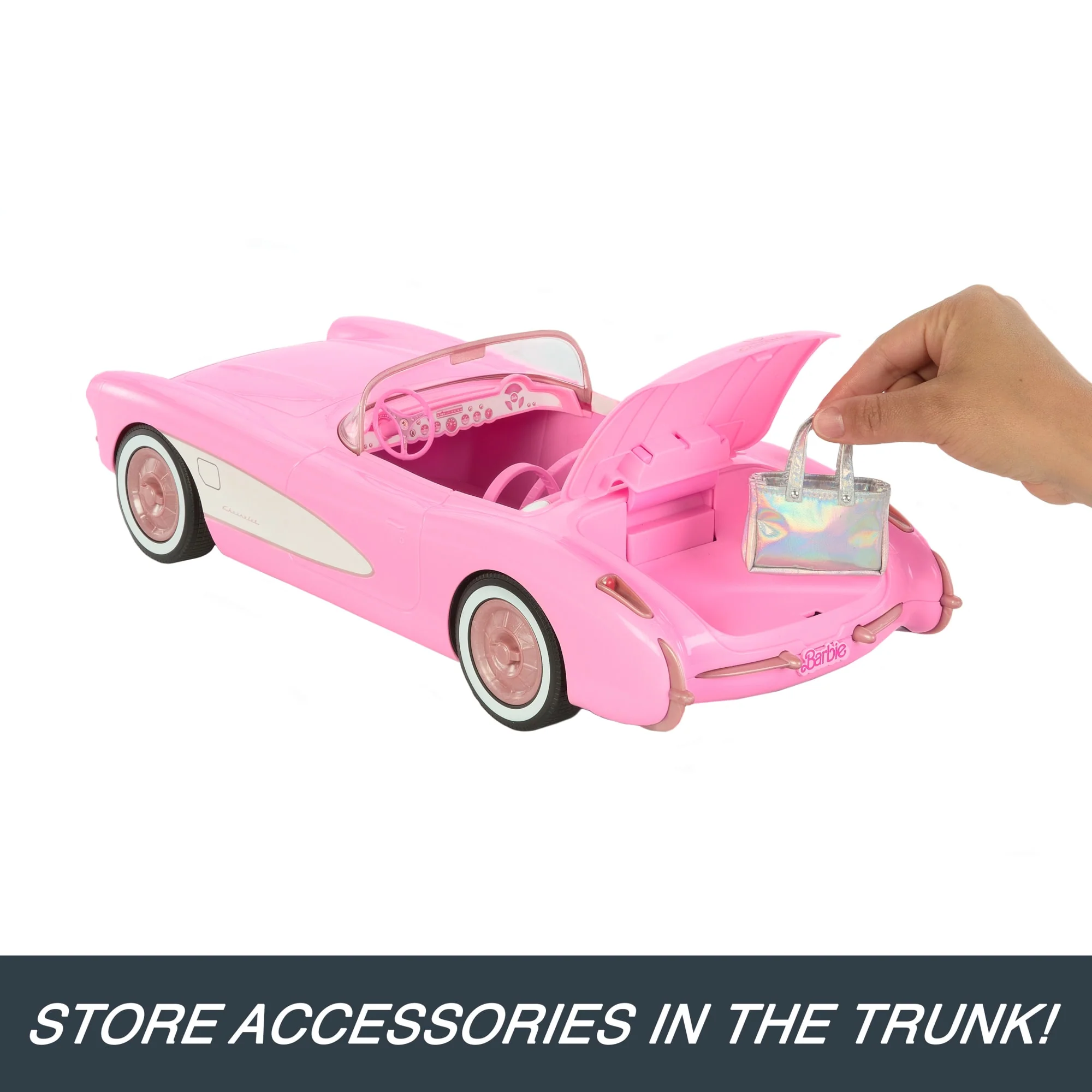 Hot Wheels RC Barbie Corvette, Remote Control Corvette From Barbie The Movie - Image 6