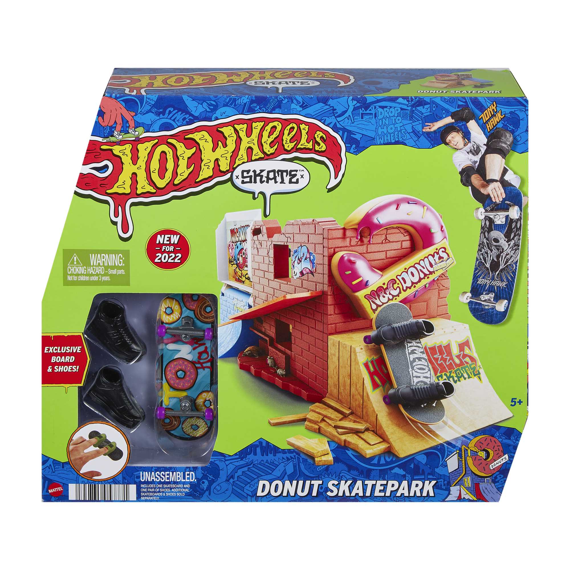 Hot Wheels Skate Pista de Juguete Set Tienda de Dona - Image 6
