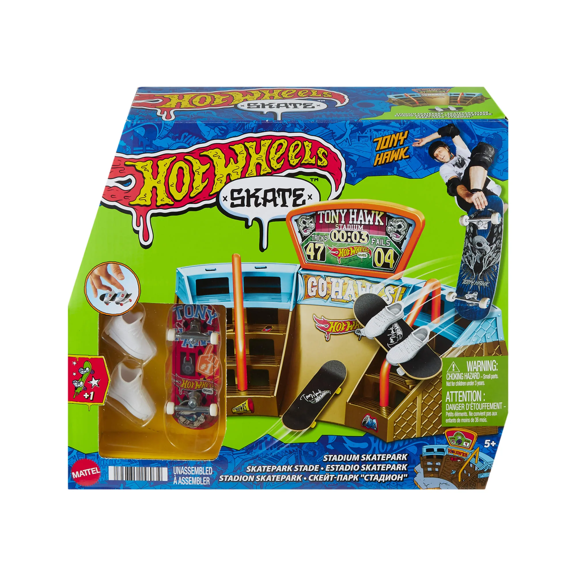 Hot Wheels Skate Stadium Set With Exclusive Fingerboard And Skate Shoes - Image 3