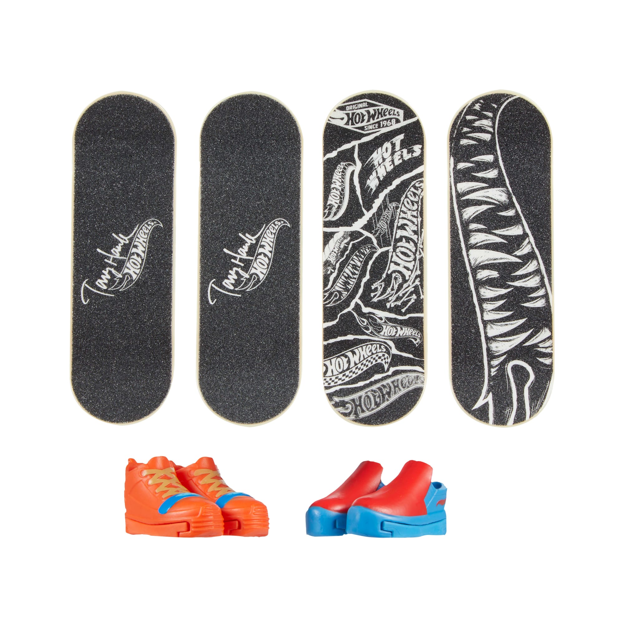 Hot Wheels Skate Vehículo de Juguete Paquete de Patinetas con Tenis Tony Hawk Pájaros - Image 4