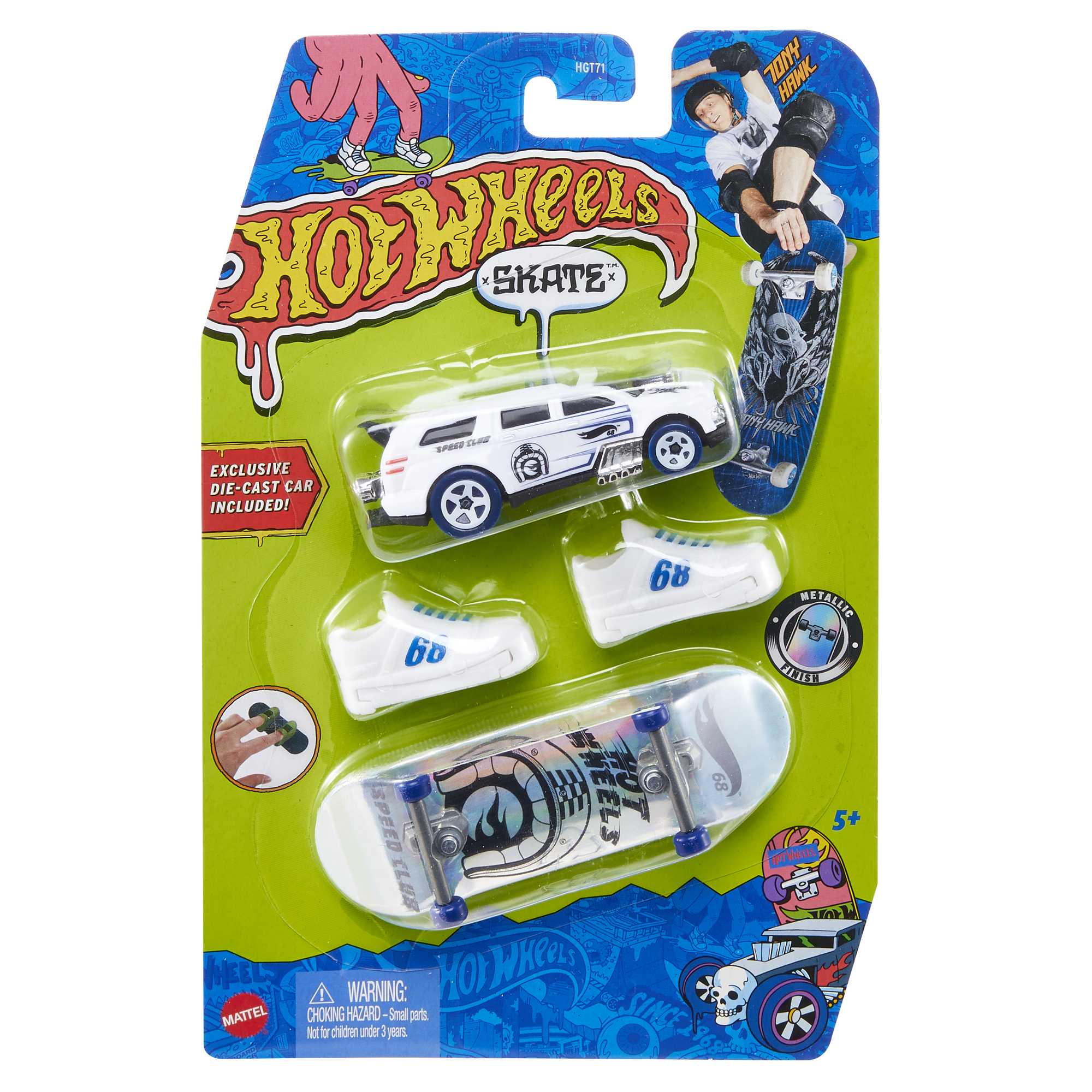 Hot Wheels Skate Vehículo de Juguete Patineta de Colección SPEED SHREDDER™ + NITRO TAILGATER™ con Diecast - Image 4