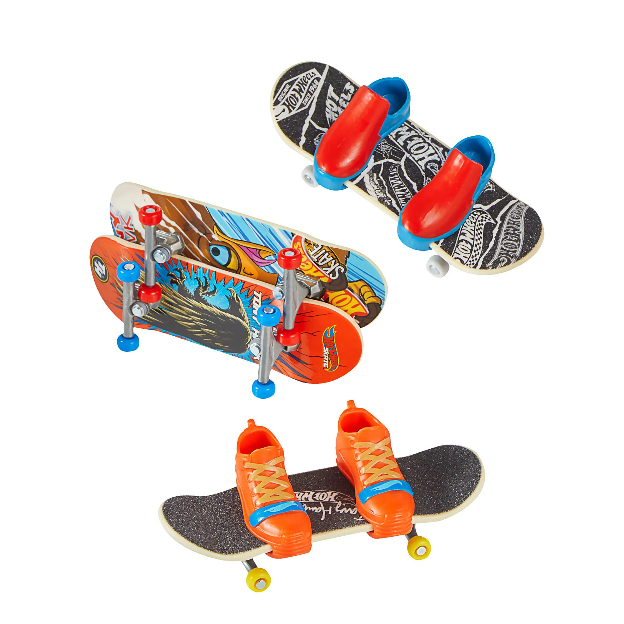 Hot Wheels Skate Veículo de Brinquedo Embalagem de Skates com Tênis Tony Hawk Pássaros - Image 5