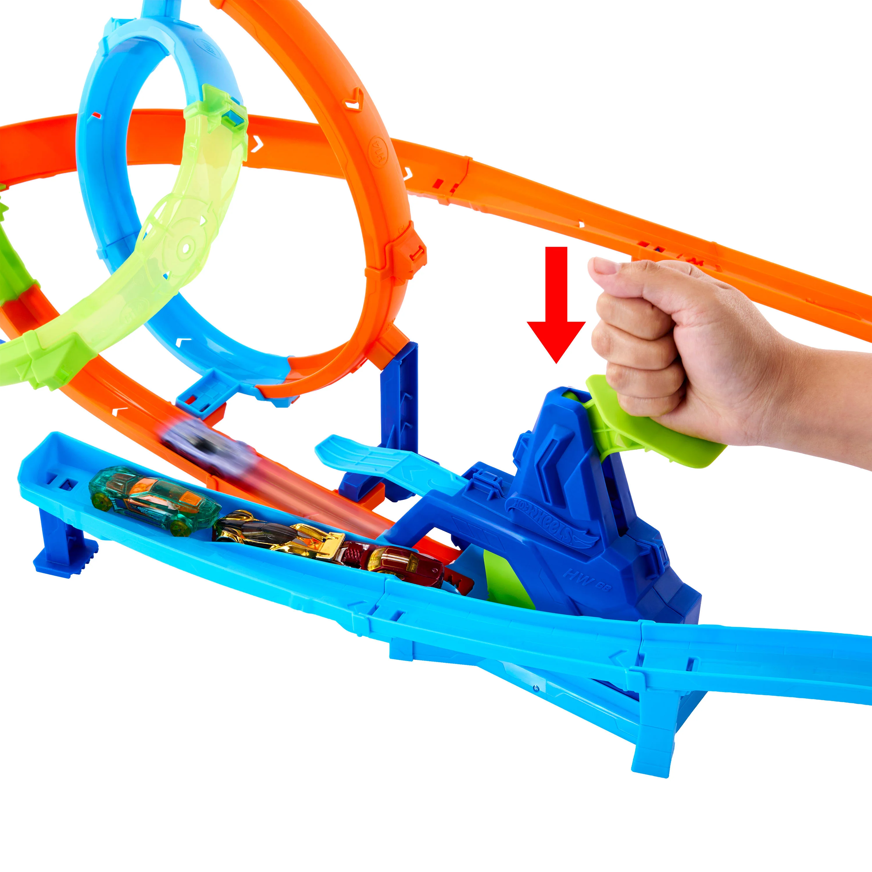 Hot Wheels Stunt Pista de Juguete acrobacias lanza y choca - Image 4