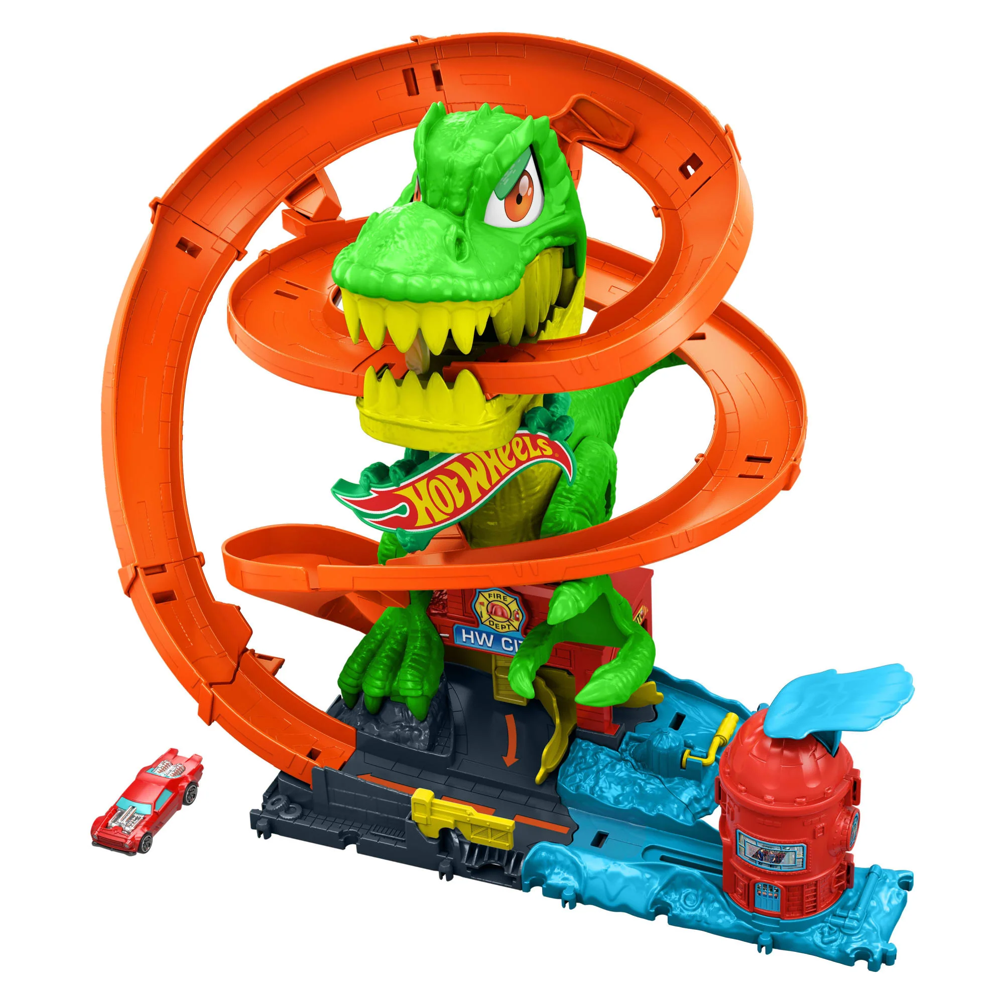 Hot Wheels  Ville  Échelle1:64  Coffret  T-Rex Bataille de Feu - Image 3