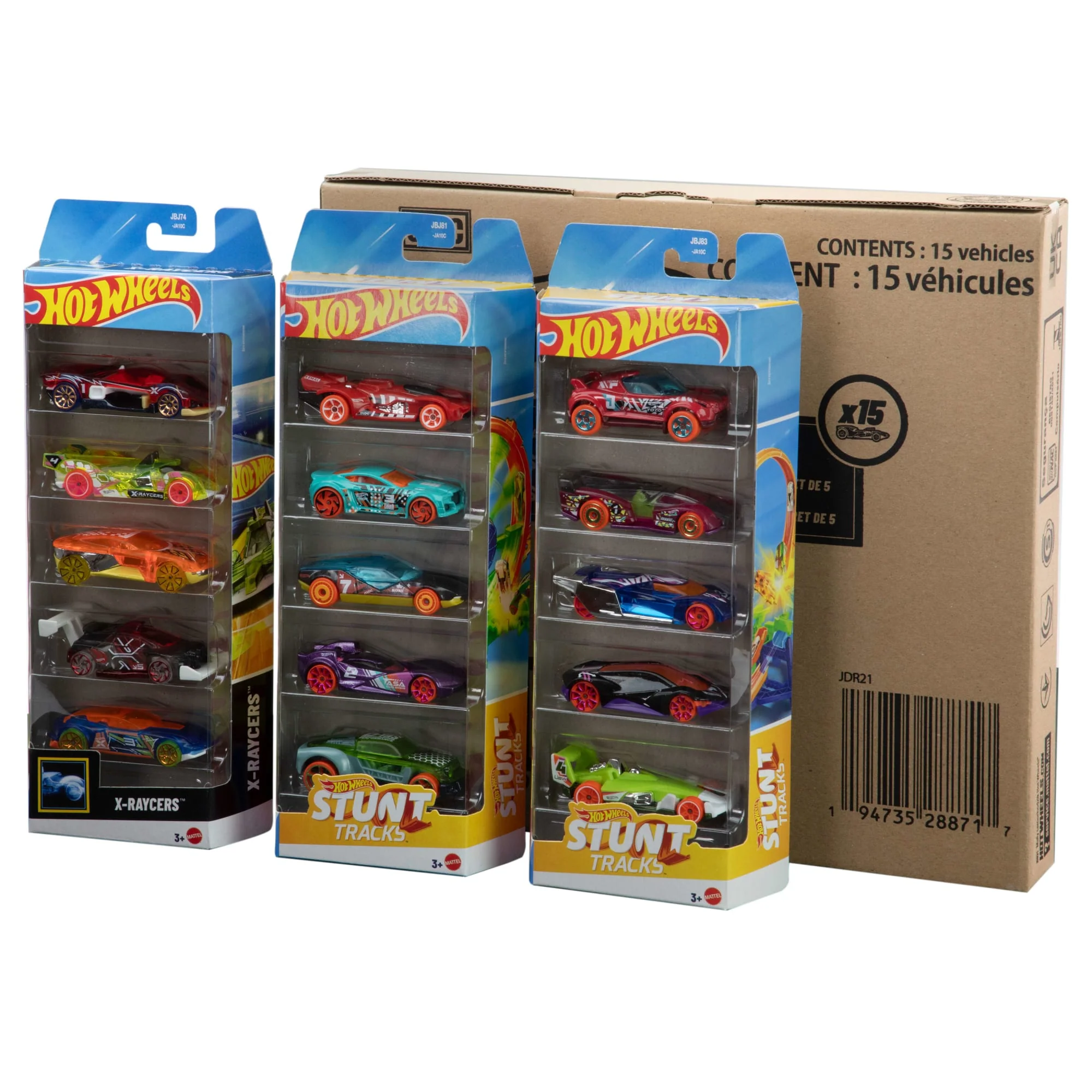 Hot Wheels 5-Pack Bundle Toy Cars Or Trucks, 15 Themed 1:64 Scale Vehicles - Image 2
