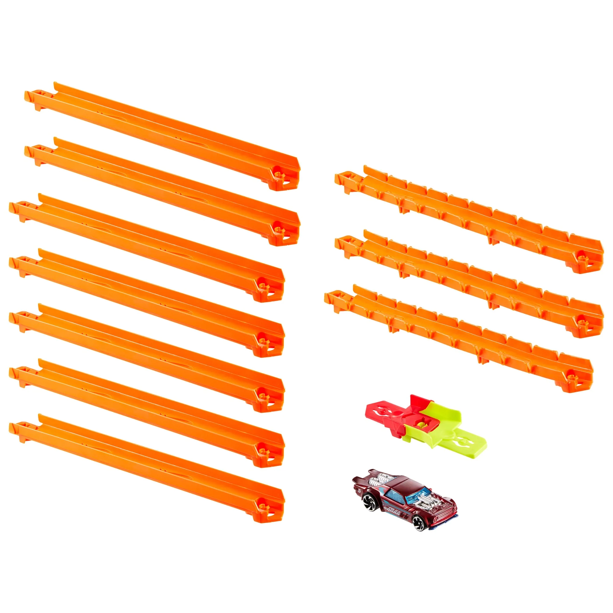 Hot Wheels Track Creator Car & Track Pack With 1:64 Scale Toy Vehicle, 10 Feet Of Speed Snap Track - Image 3