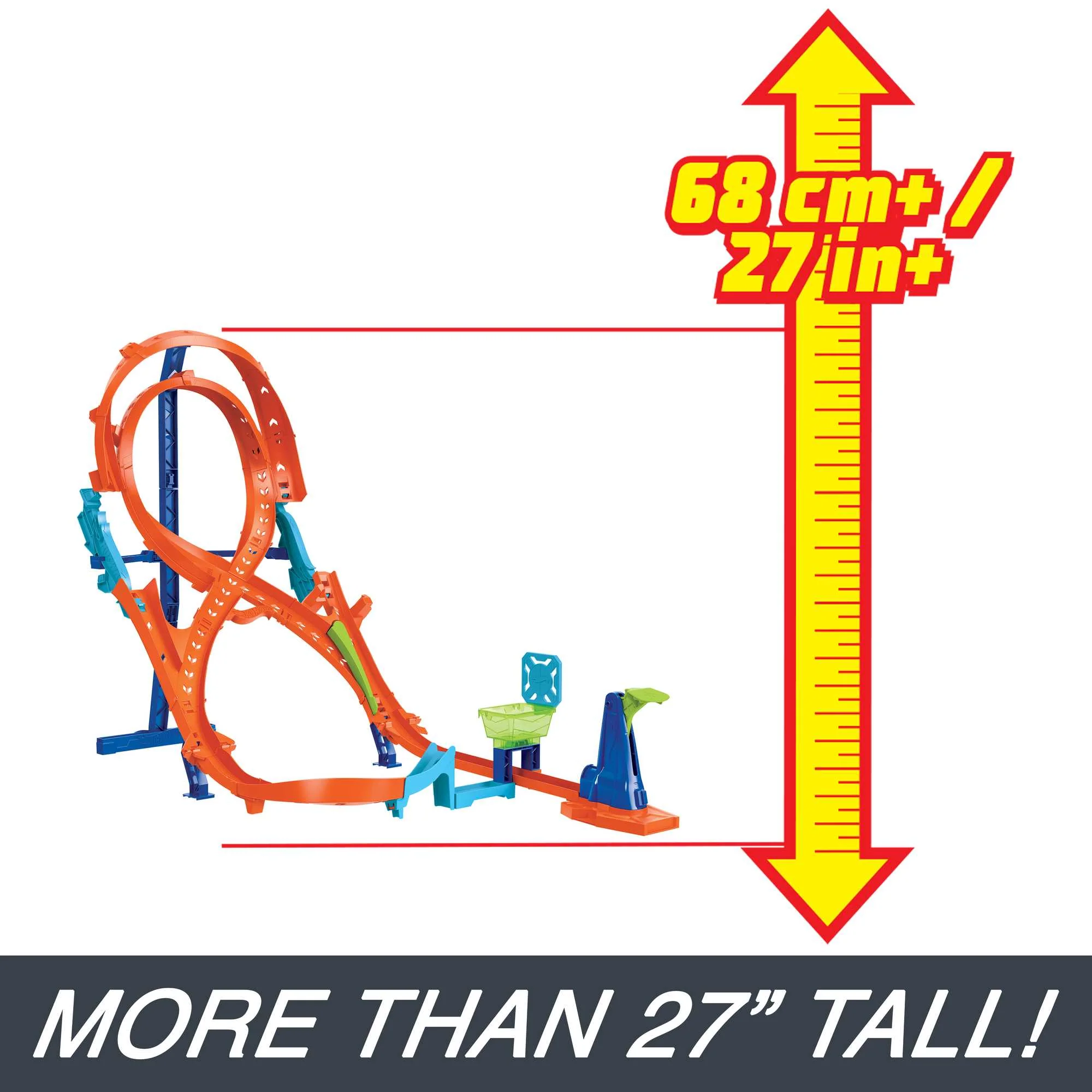 Hot Wheels Track Set With 1 Hot Wheels Car, Figure-8 Track Set - Image 3
