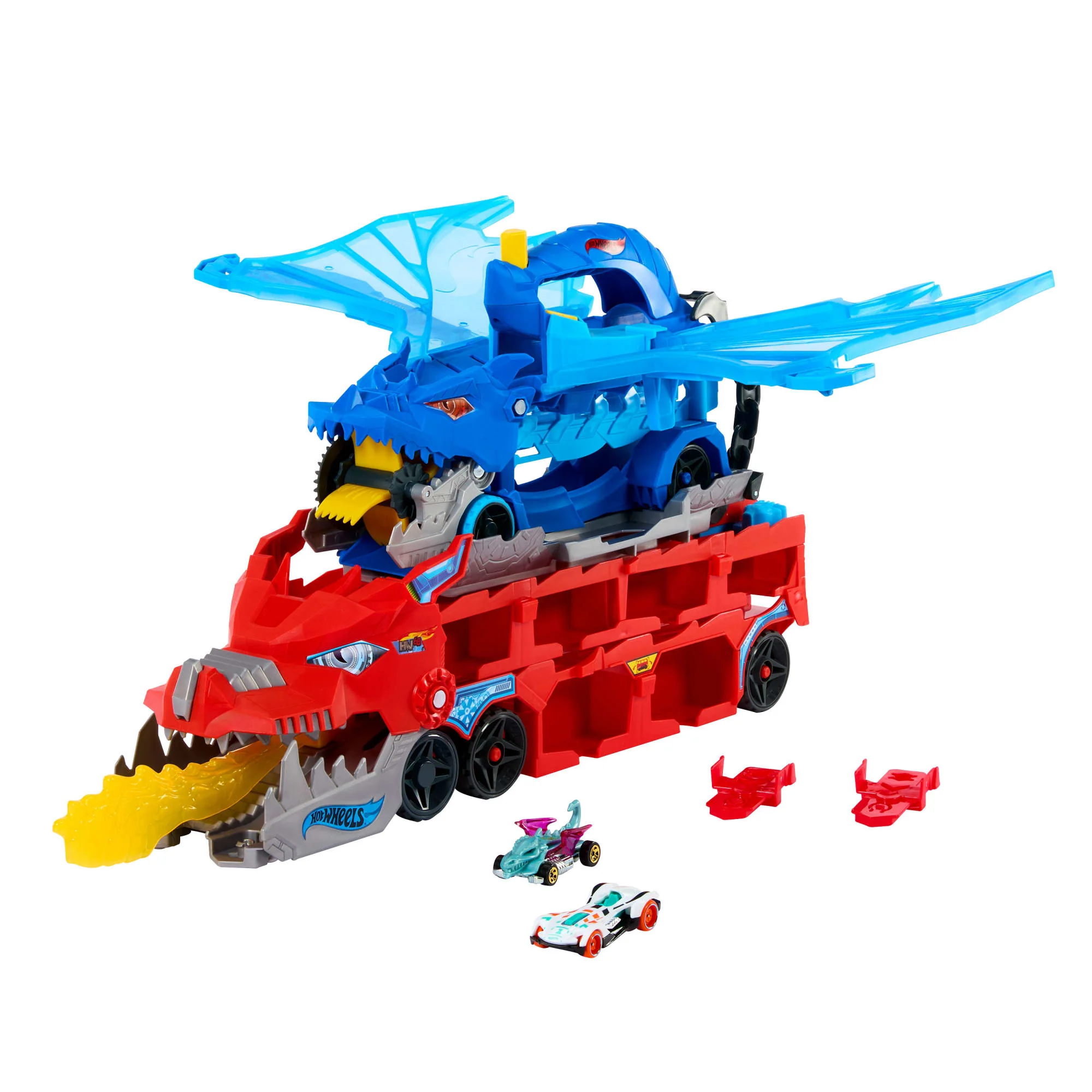 Hot Wheels-Transporteur 2en1Dragons Hot Wheels City
