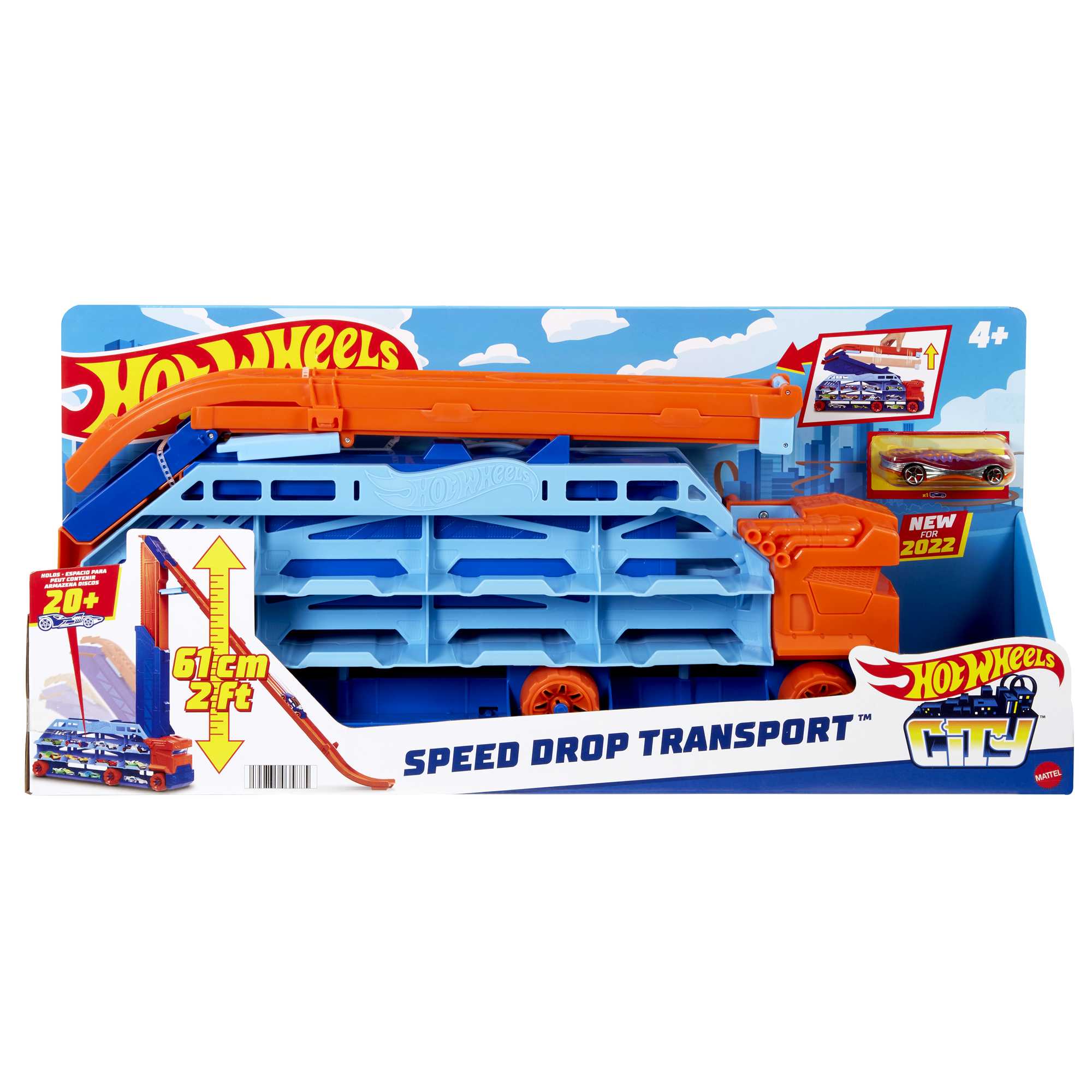 Hot Wheels Ville Transporteur Avec Pente de Vitesse, 1 Véhicule