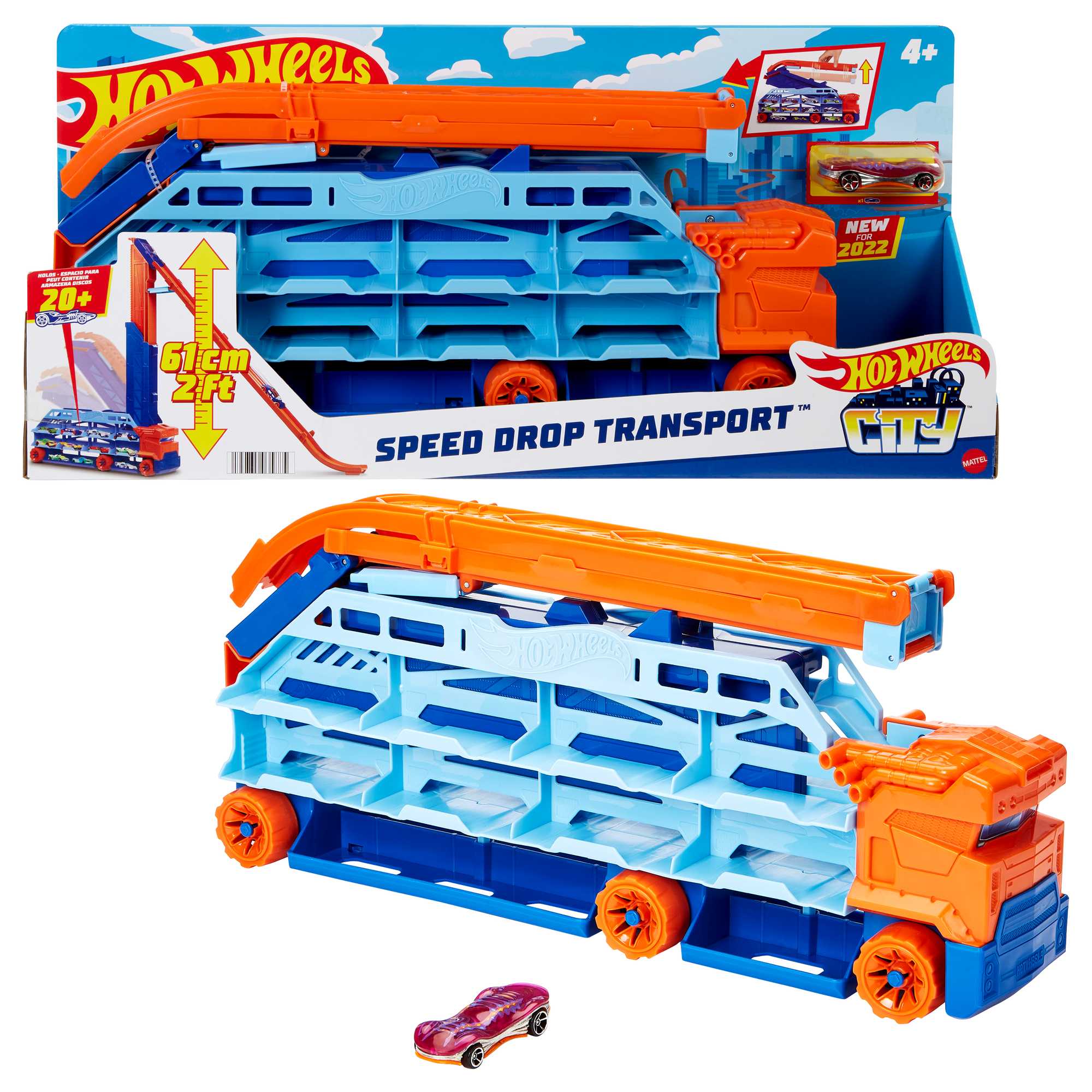 Hot Wheels Ville Transporteur Avec Pente de Vitesse, 1 Véhicule - Image 6