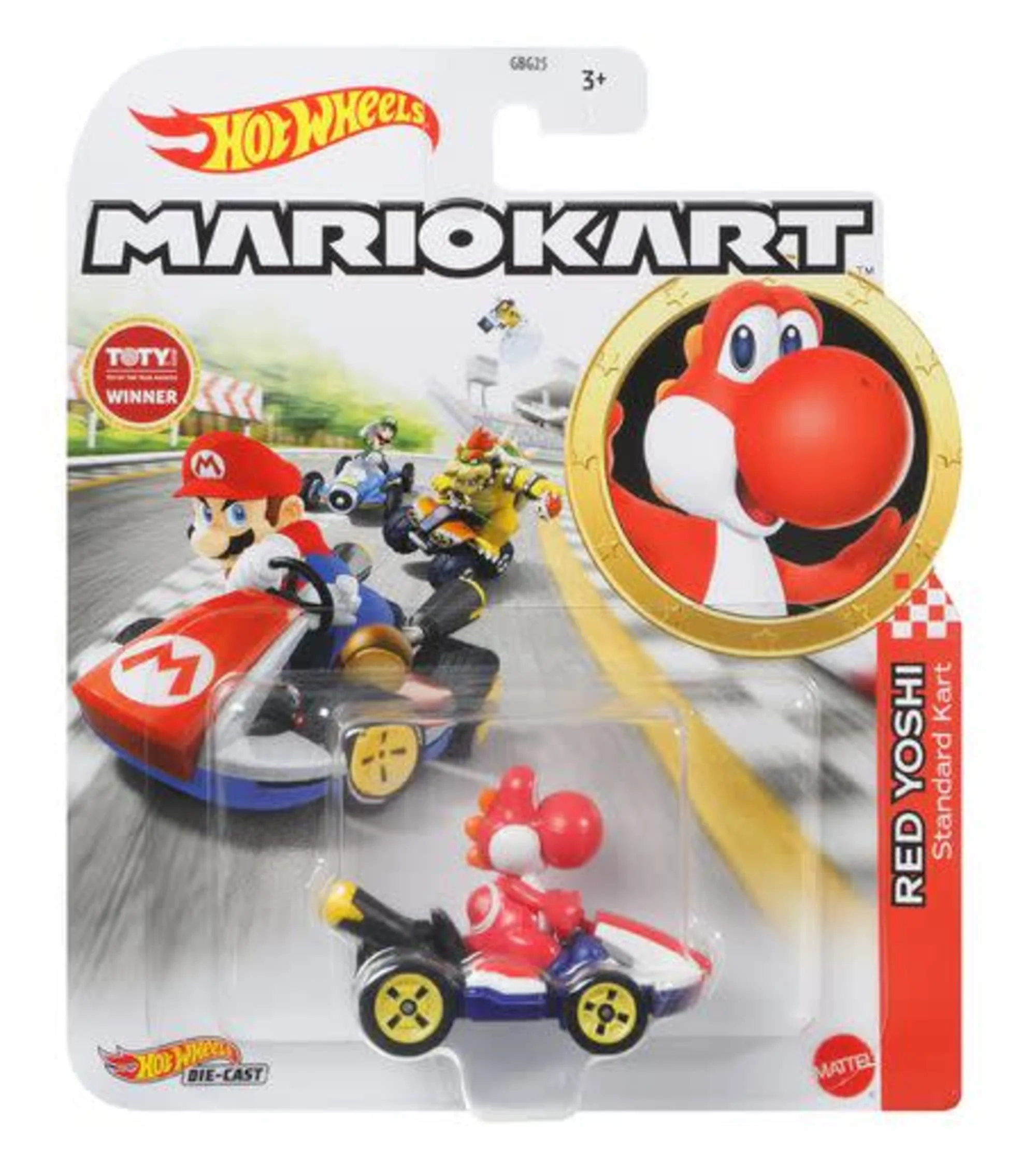 Hot Wheels Véhicule Mario Kart, Yoshi Standard Kart - Image 5