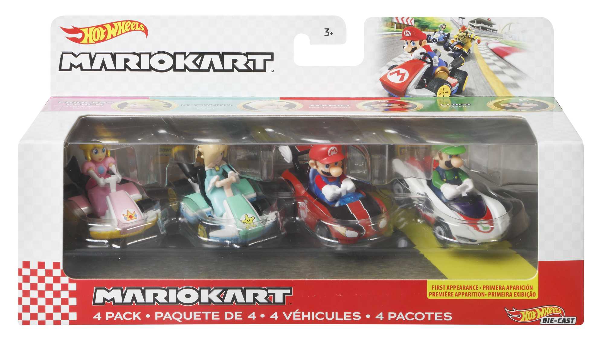 Hot Wheels Mario Kart Vehicle 4-Pack With 1 Exclusive Collectible Model - Image 6
