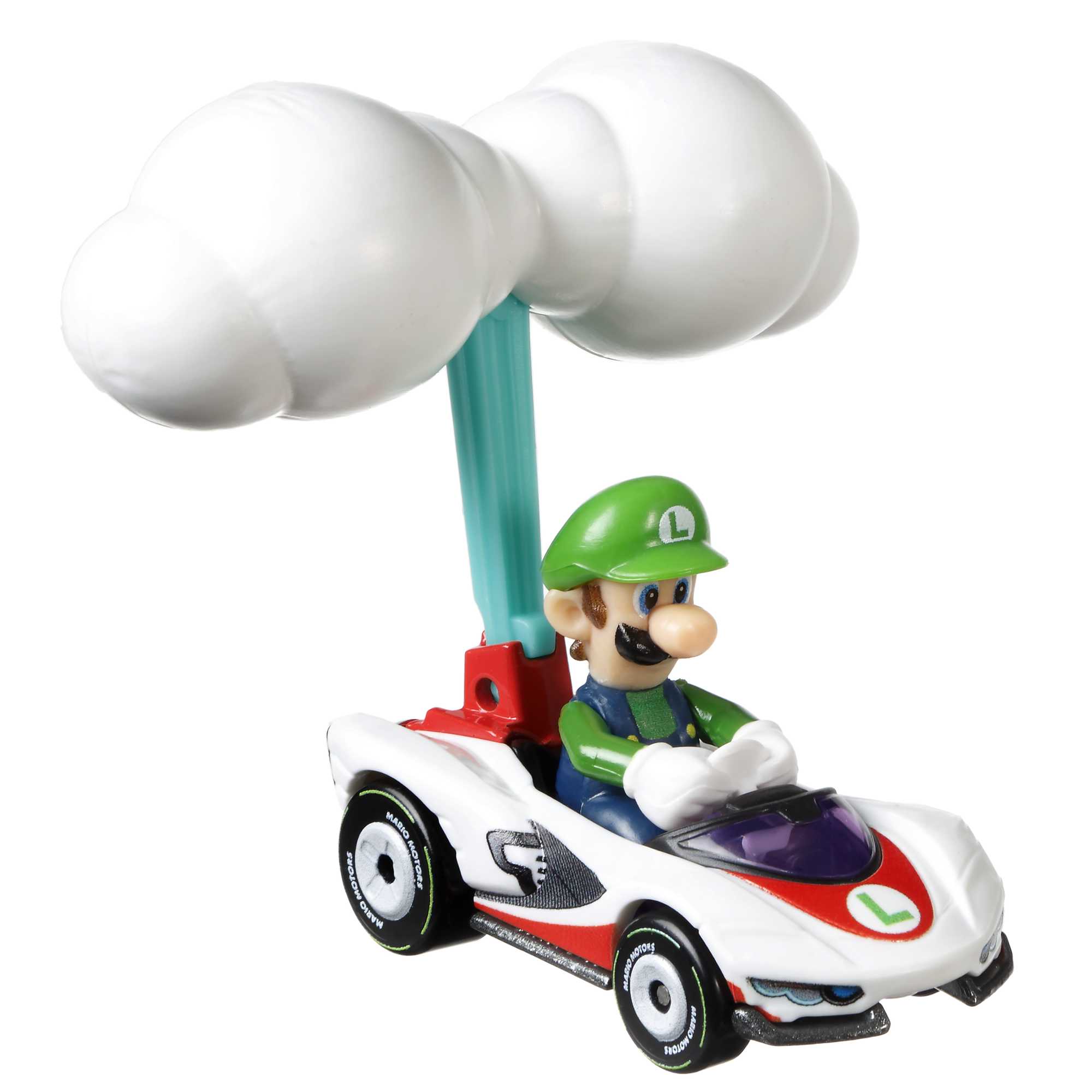 Hot Wheels Mario Kart Luigi P-Wing And Cloud Glider