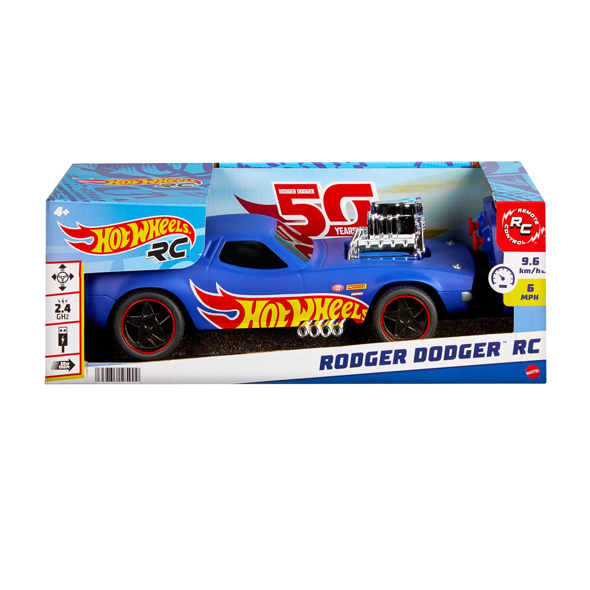 Hot Wheels Véhicule Téléguidé Échelle1:16 Rodger Dodger - Image 5