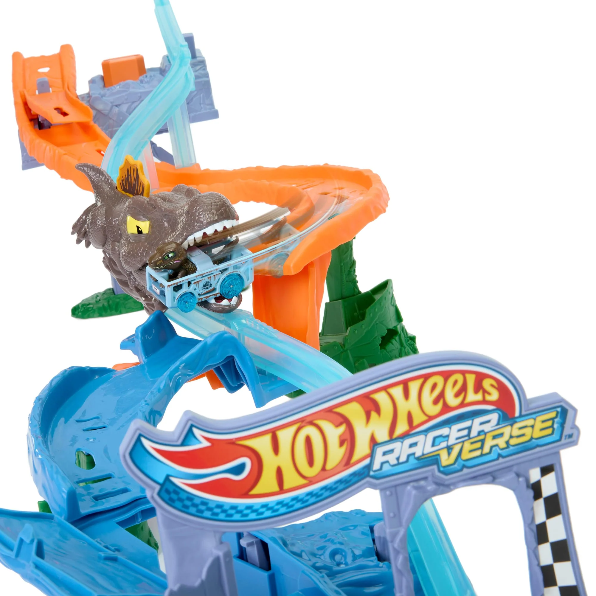 Hotwheels-Coffret Racerverse Jurassic World-Avec Dinosaure et Piste - Image 2