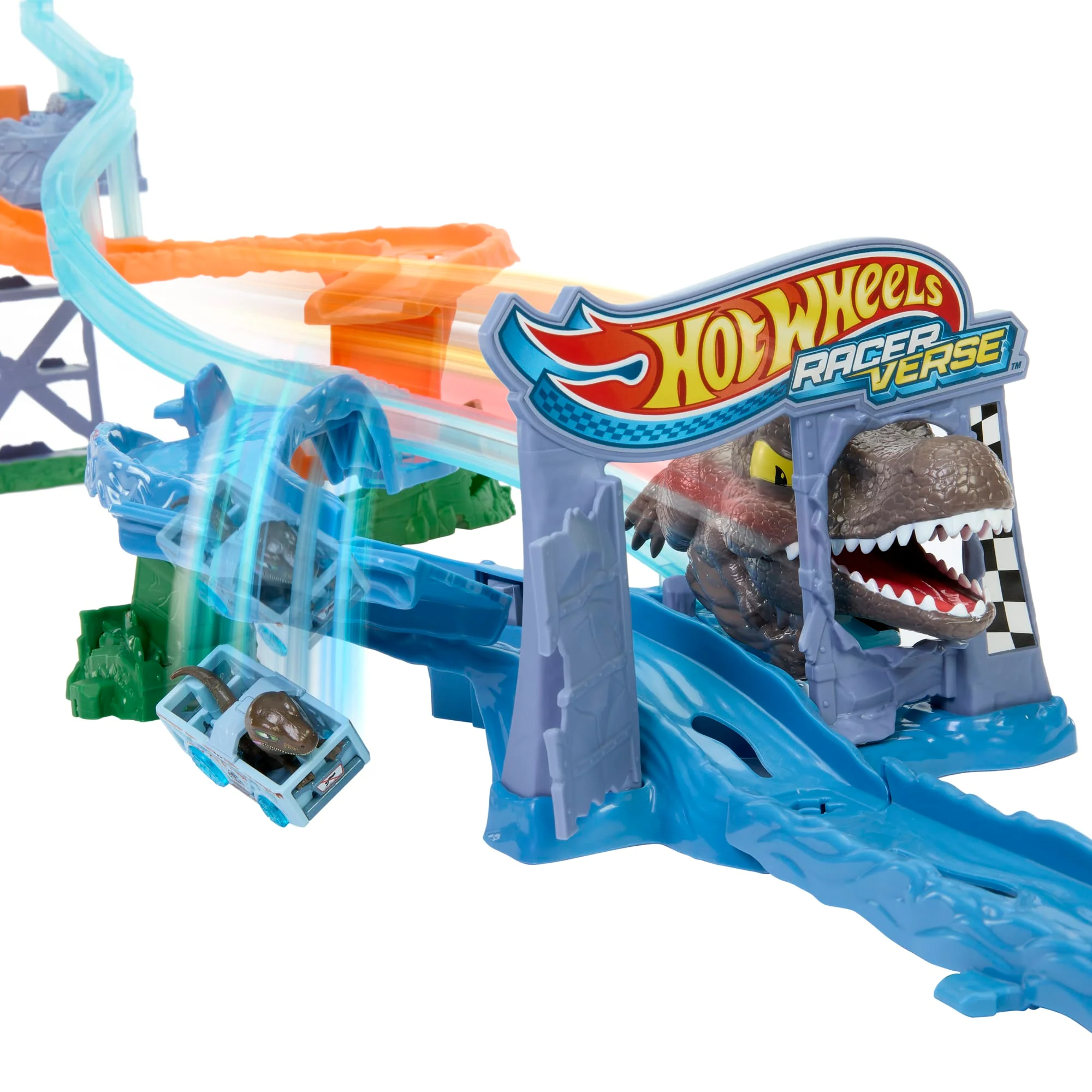 Hotwheels-Coffret Racerverse Jurassic World-Avec Dinosaure et Piste - Image 4