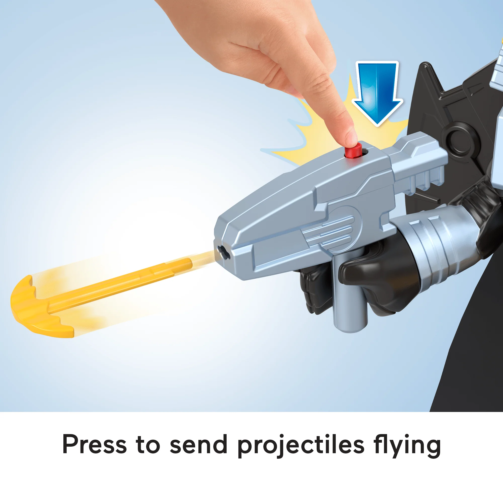 Imaginext DC Super Friends Batglider Batman XL Figure With Vehicle & Launcher, 5 Pieces - Image 4