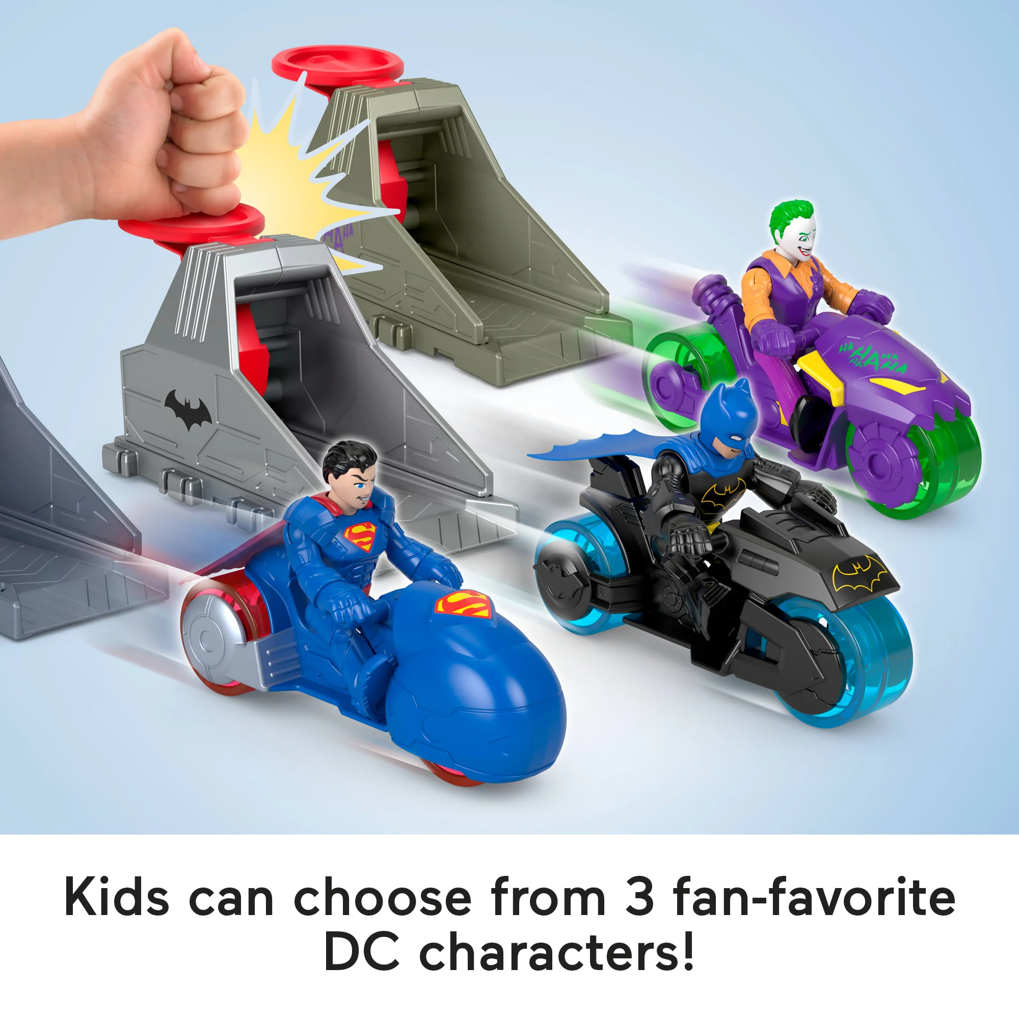 Imaginext DC Super Friends Launcher Set With 3-Inch Batman Action Figure, Toy Vehicle & Housing Unit - Image 2