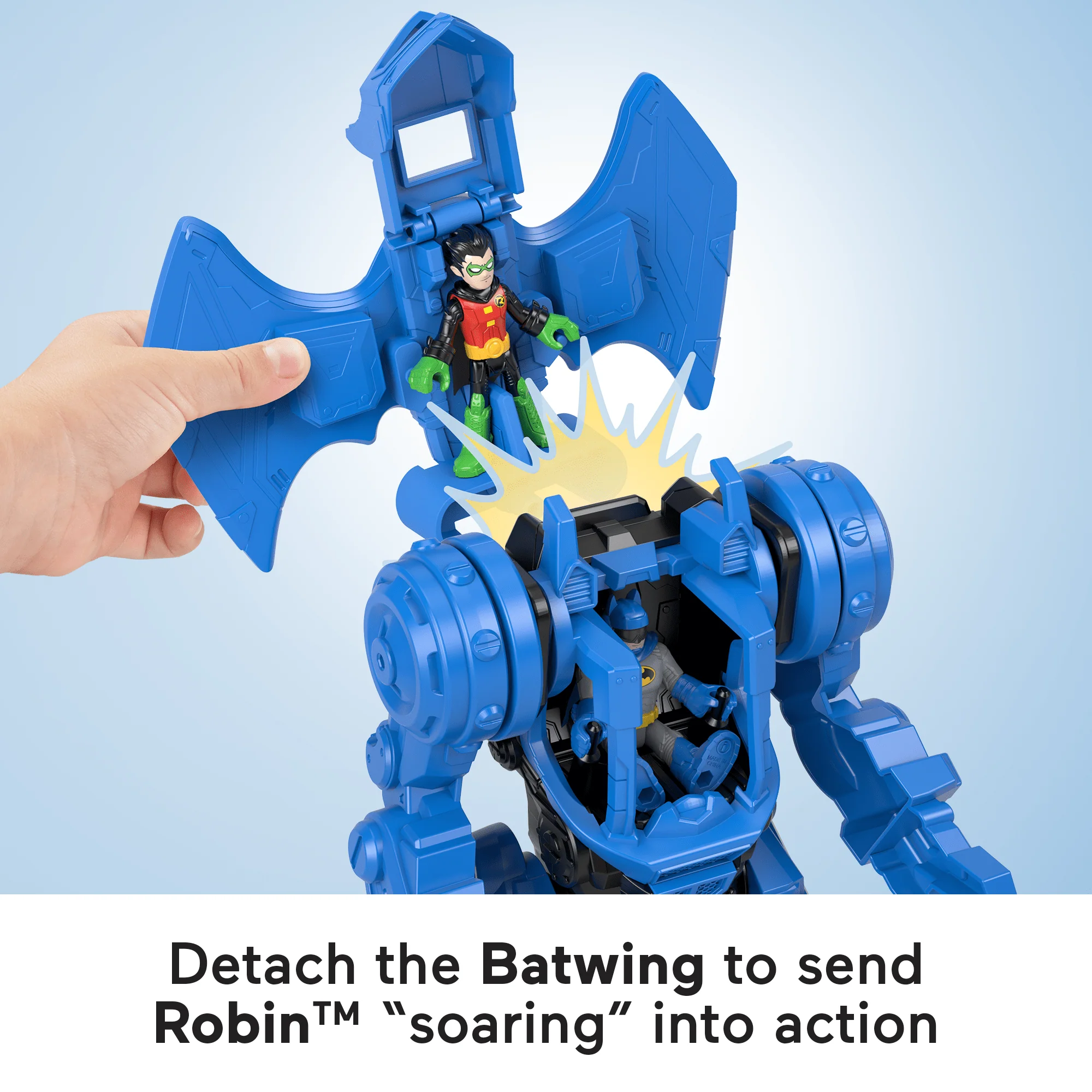 Imaginext DC Super Friends Batman Playset, Robo Command Center With Detachable 10-Inch Robot - Image 3