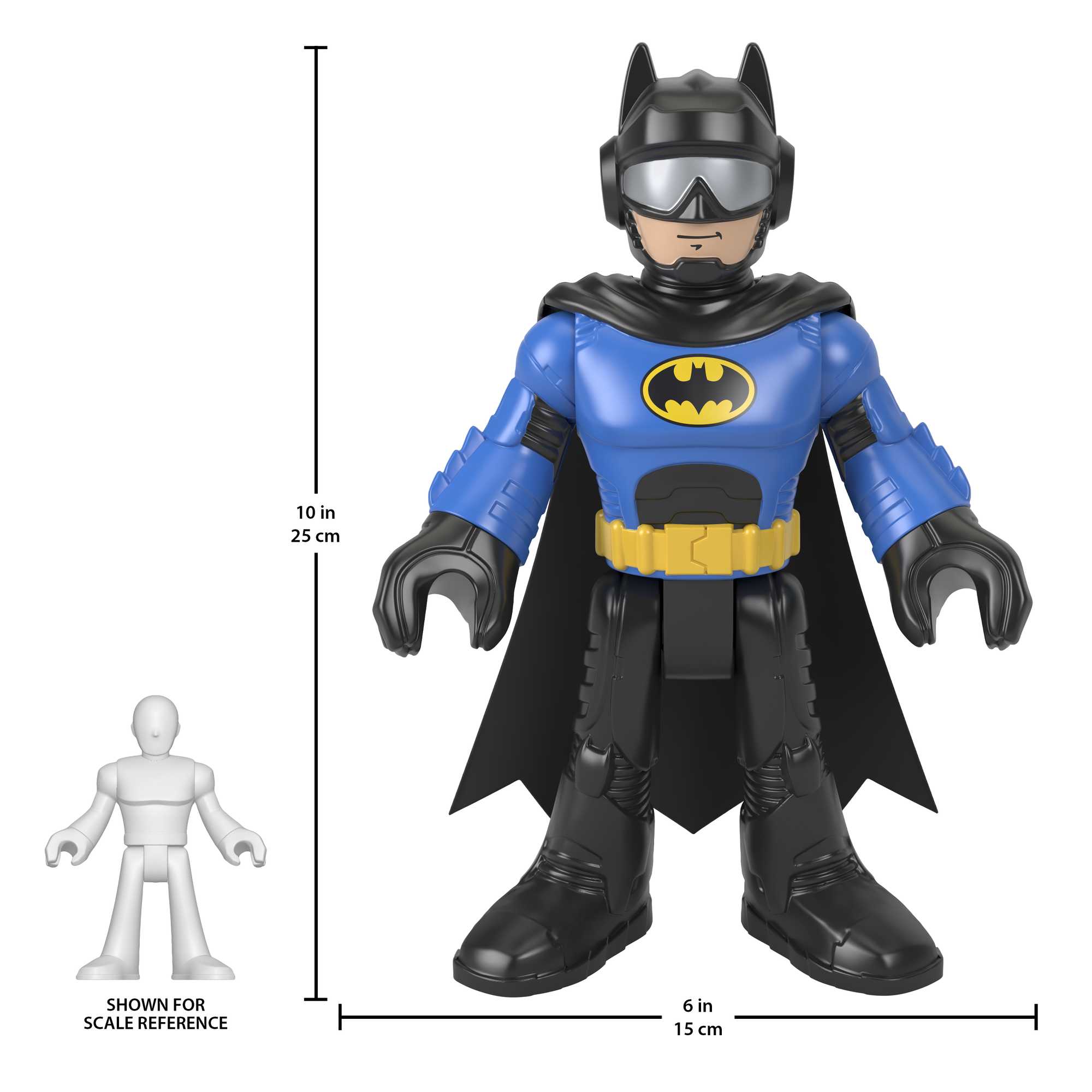 Imaginext DC Super Friends Batman Figure, 10-inch Poseable Preschool Toy, Biker Blue - Image 5