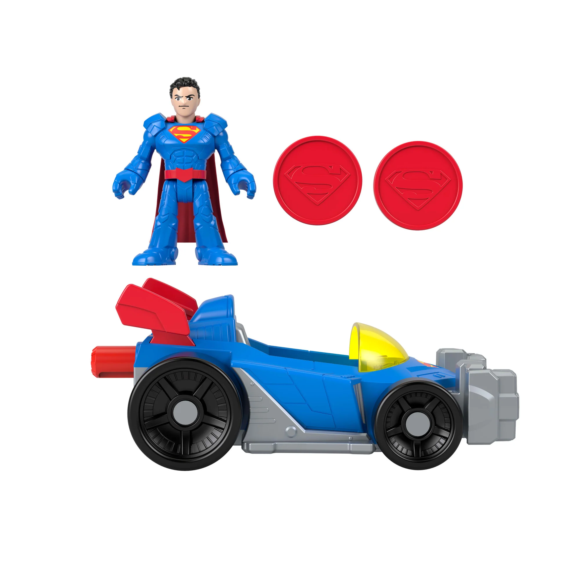 Fisher-Price Imaginext DC Super Friends Metal Force Supermobile Toy Car & Superman Action Figure Set - Image 5