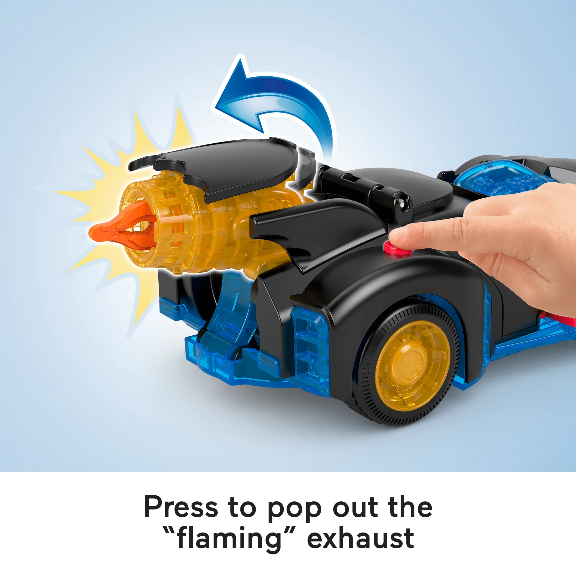 Imaginext DC Super Friends Shake & Spin Batmobile And Batman Figure Set, 4 Pieces - Image 4