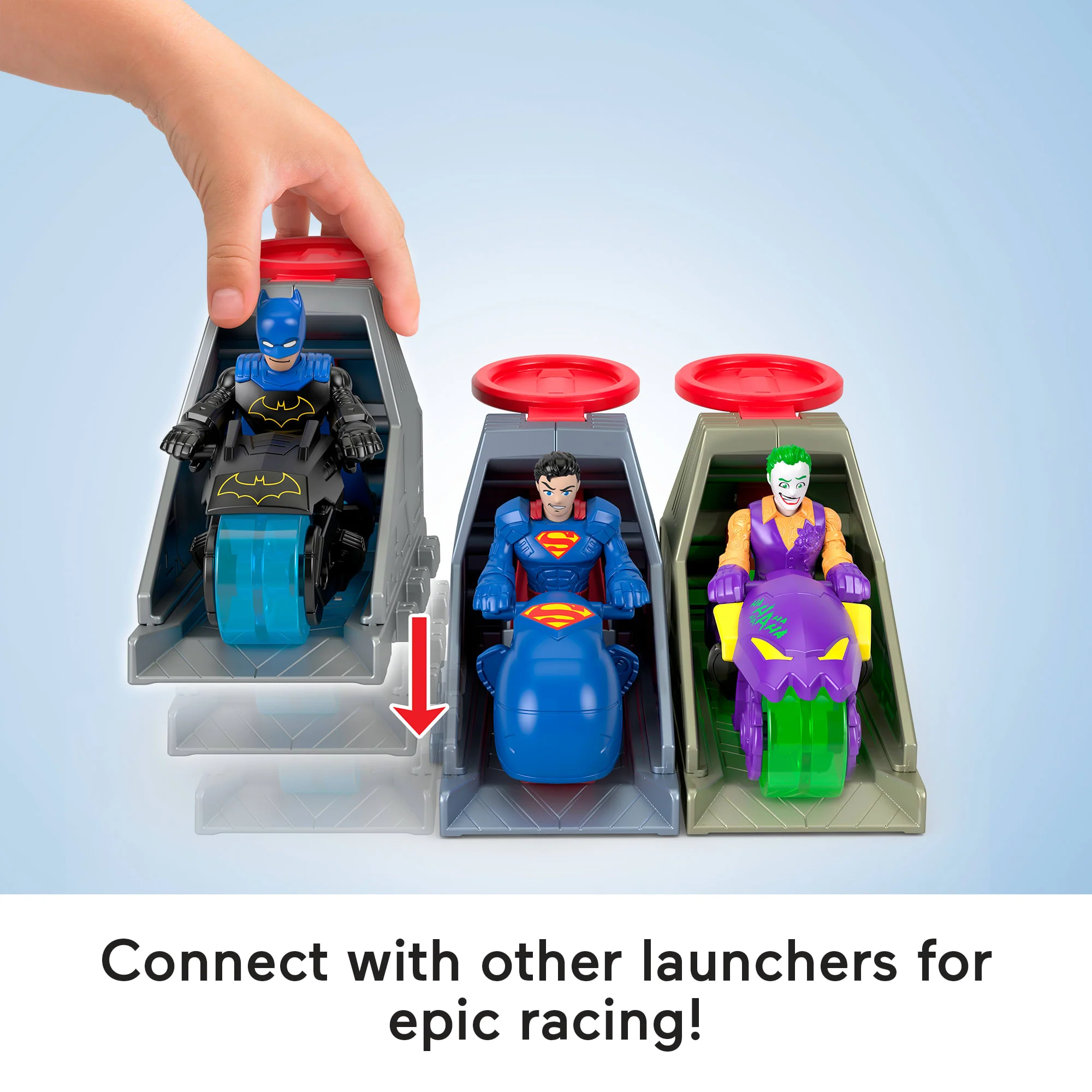 Imaginext DC Super Friends Launcher Set With 3-Inch Superman Action Figure, Toy Vehicle & Housing Unit - Image 2