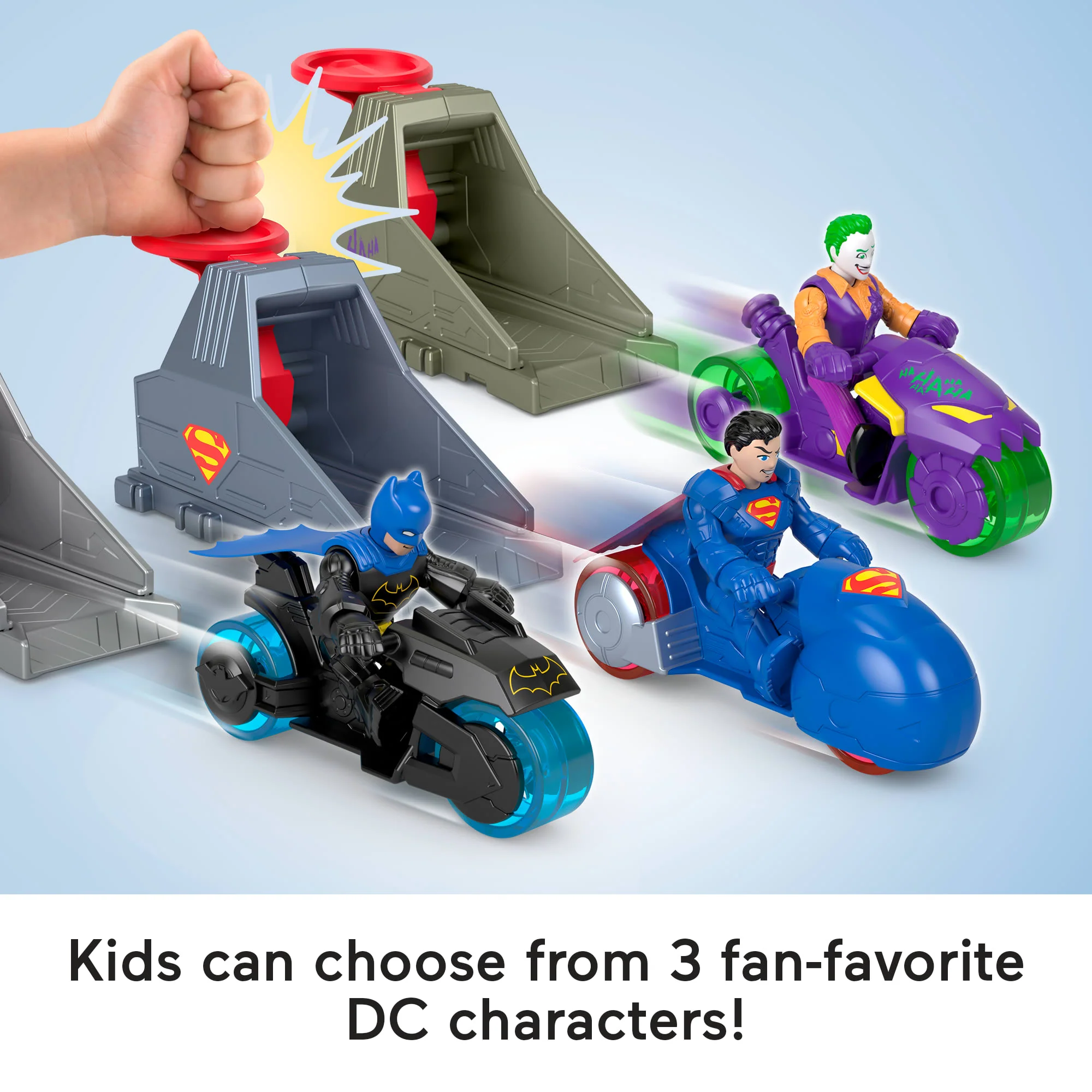 Imaginext DC Super Friends Launcher Set With 3-Inch Superman Action Figure, Toy Vehicle & Housing Unit - Image 4