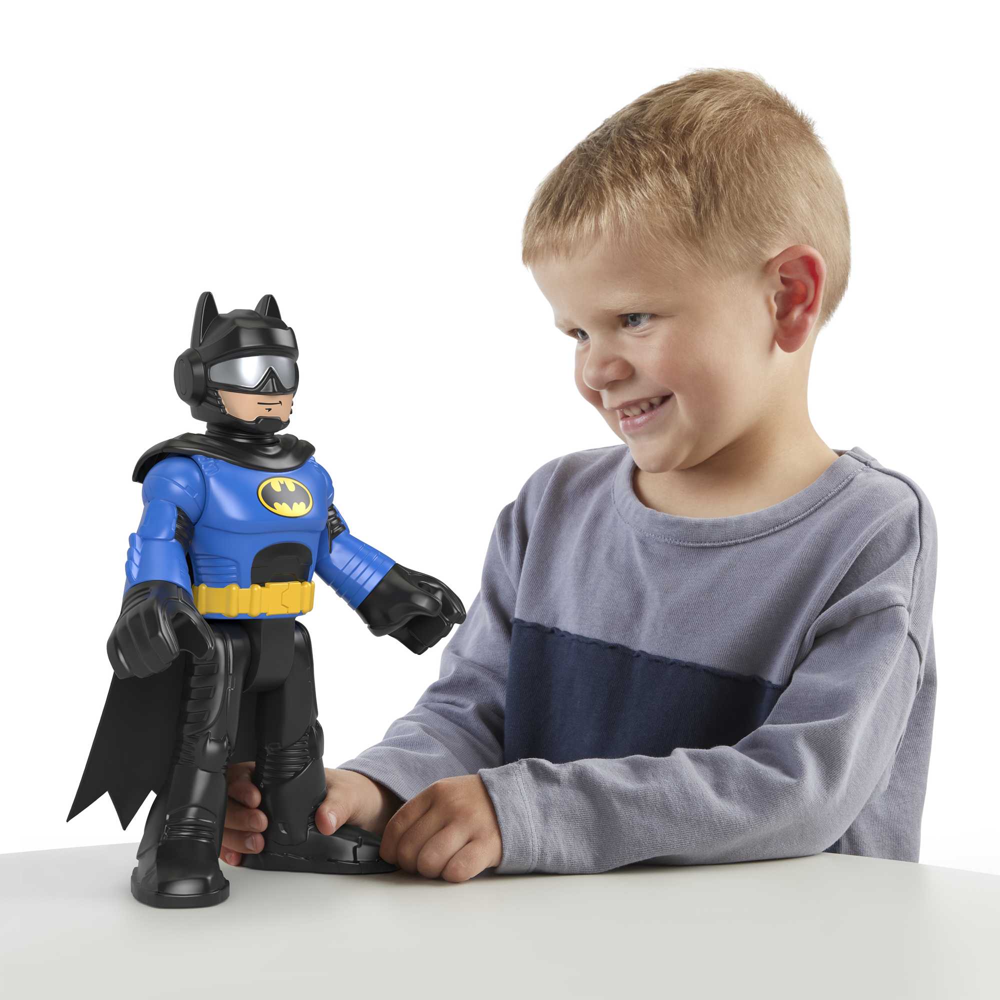 Imaginext-Dc Super Friends-Batmanxl Motard Bleu-Figurine 25Cm - Image 2