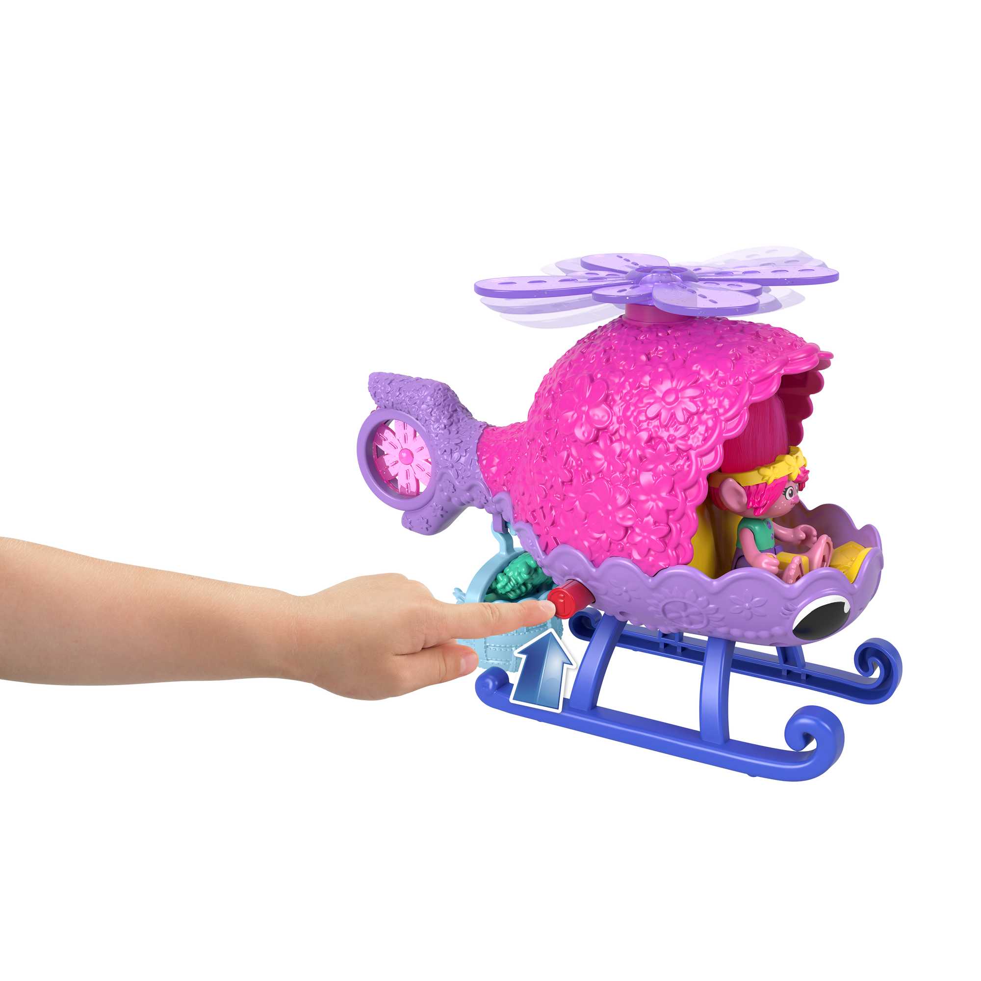 Imaginext Dreamworks Trolls L’Hélico de Poppy, Fig., Véh., 4 Élém. - Image 2