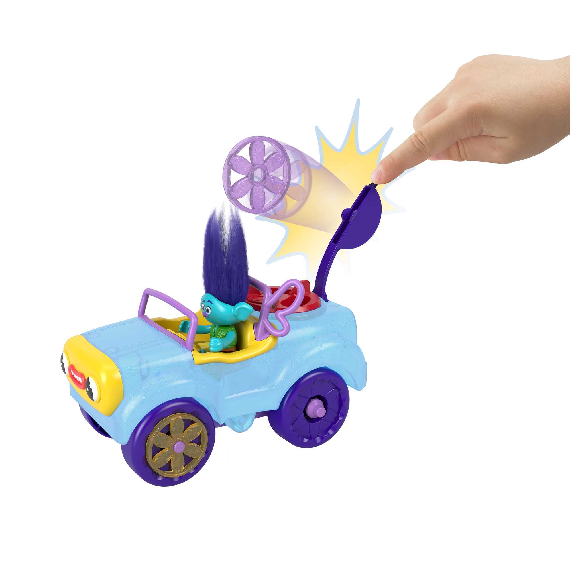 Imaginext Dreamworks Trolls Le Buggy de Branche, 4 Éléments - Image 2