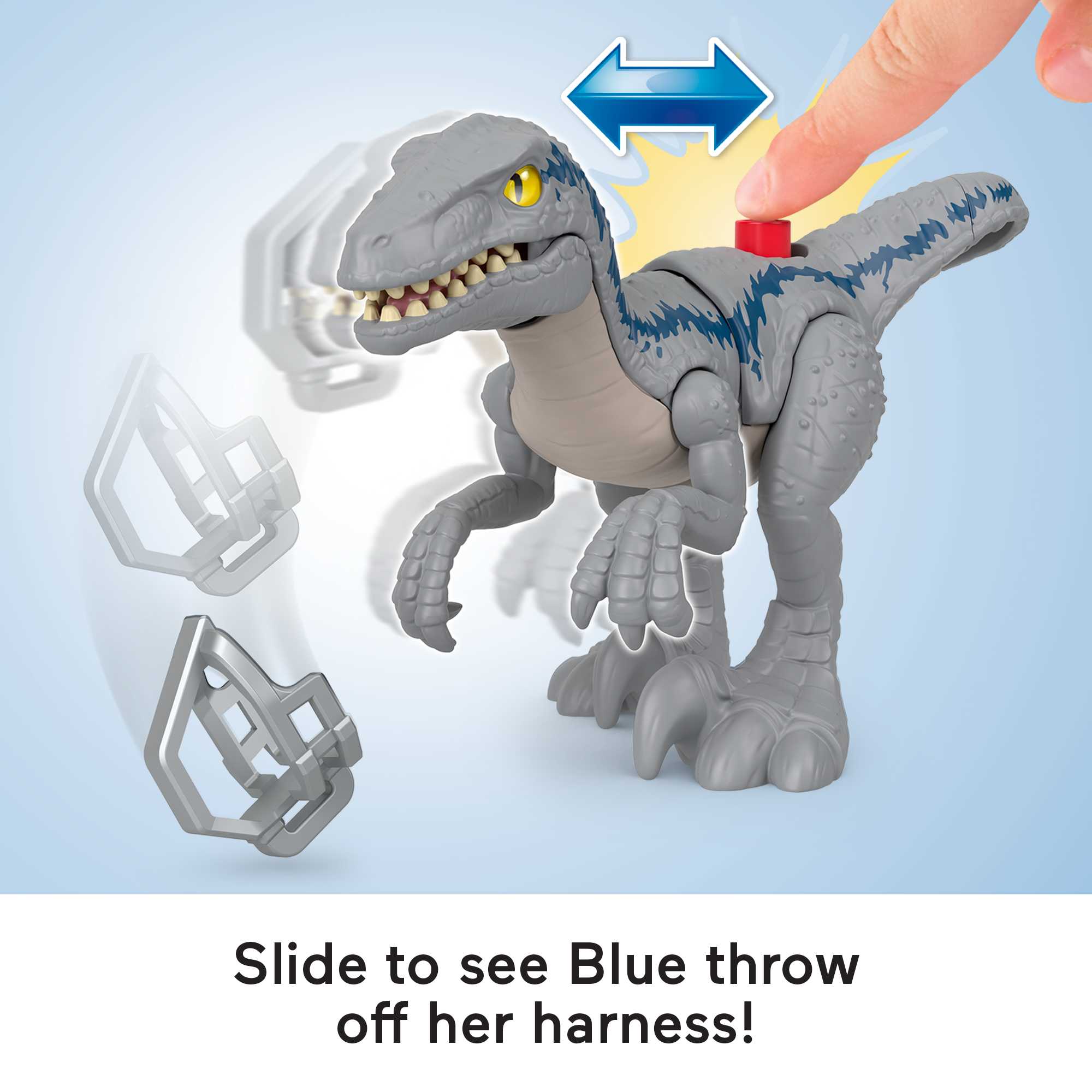 Imaginext Jurassic World Dominion Blue & Owen Dinosaur Toy Set, 3 Pieces, Preschool Toys - Image 3